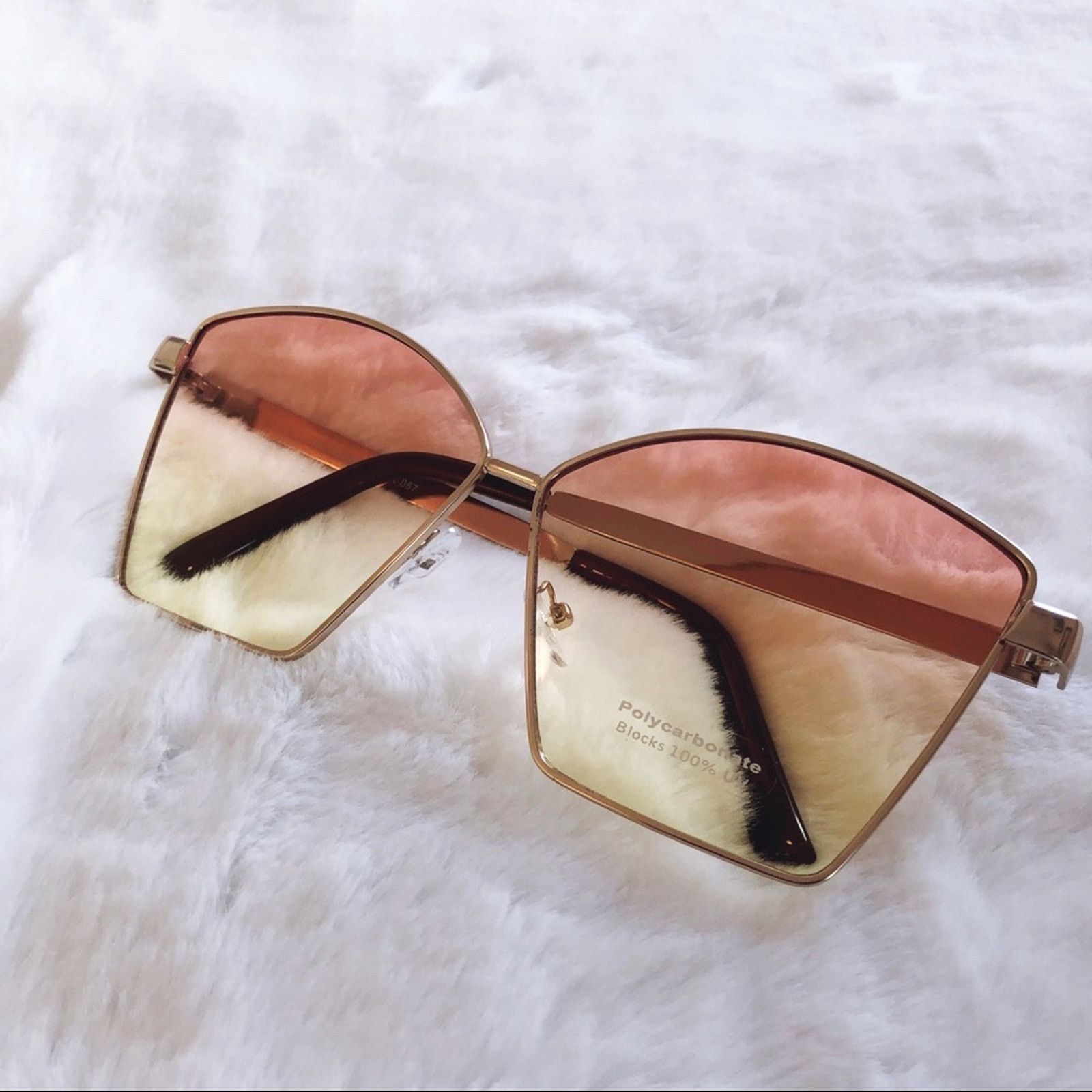 Other Aubrey Light Pink Gradient Oversized Sunglasses Size ONE SIZE - 5 Thumbnail