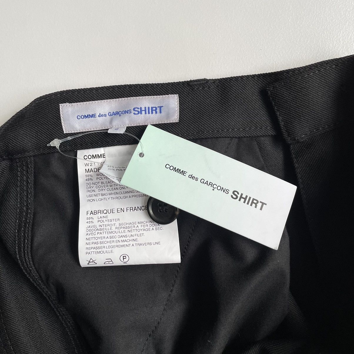 Comme des Garcons Black Twill Wool Utility Trousers Size US 34 / EU 50 - 4 Thumbnail