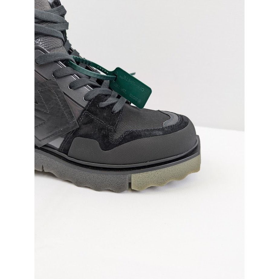 Off-White o1rshd1 Hiking Sponge Sneaker Boots in Black / Khaki Size US 9 / EU 42 - 4 Thumbnail