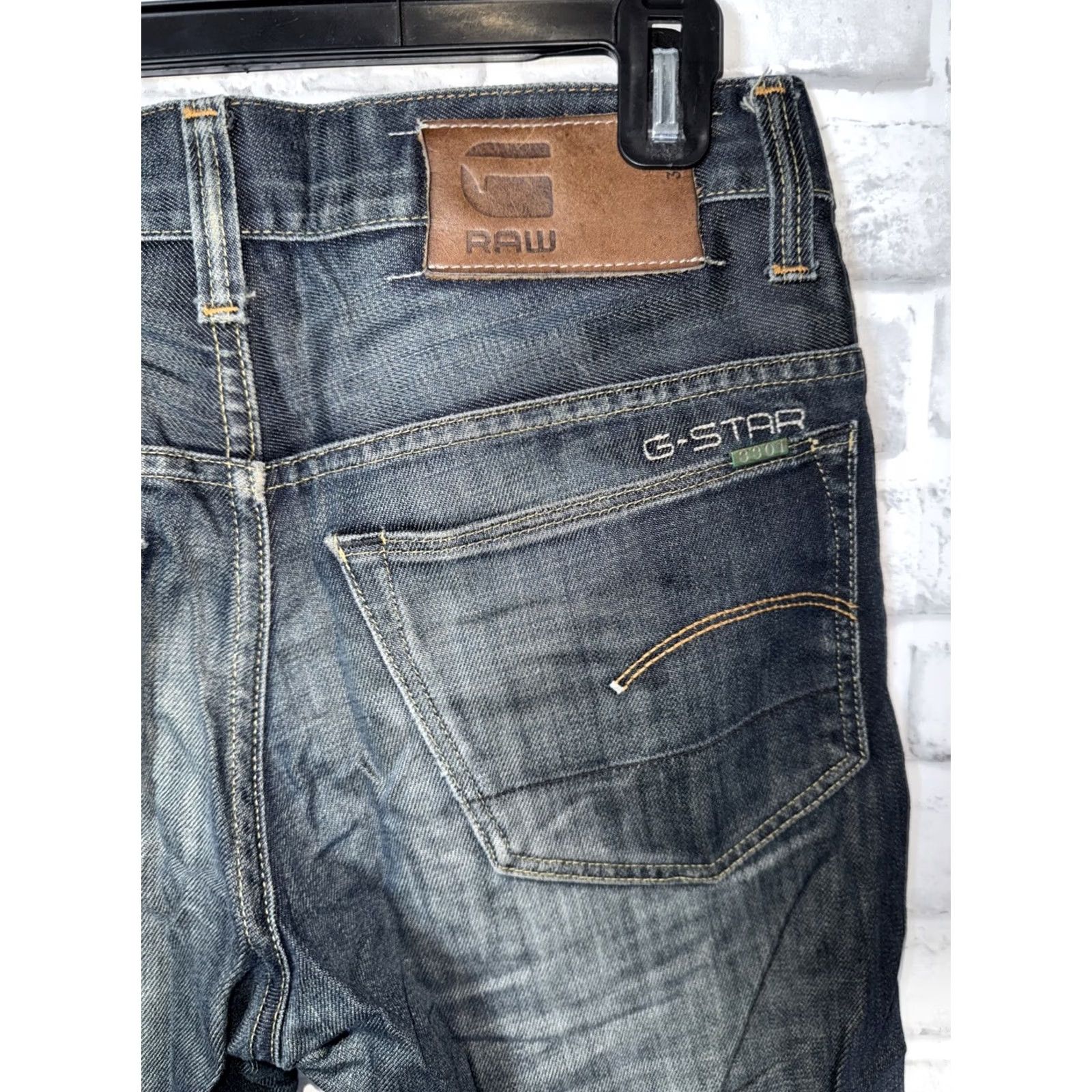 G-Star G-Star Raw Jeans Blue Button Fly 3301 Distressed Denim Trousers Mens 30x26 Size US 30 / EU 46 - 5 Thumbnail