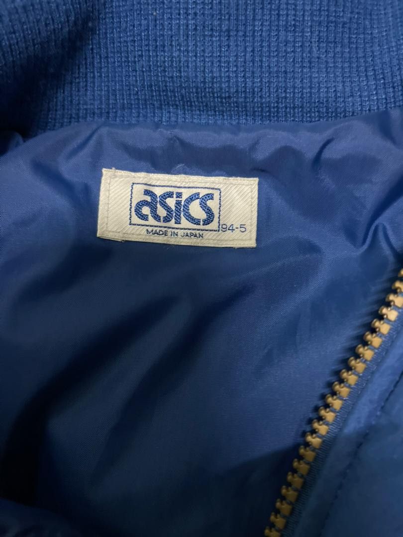 Asics Vintage 90s Asics Hood Bomber Jacket Blue Made In Japan Size US M / EU 48-50 / 2 - 2 Thumbnail