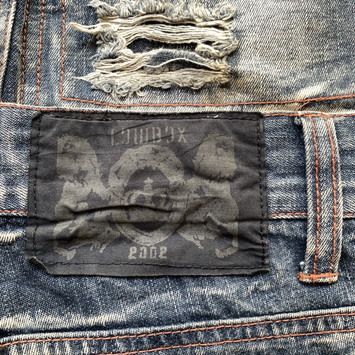 14th Addiction Lowbox Distressed Boro ifsix LGB Kapital Style Denim Pants Size US 31 - 8 Thumbnail