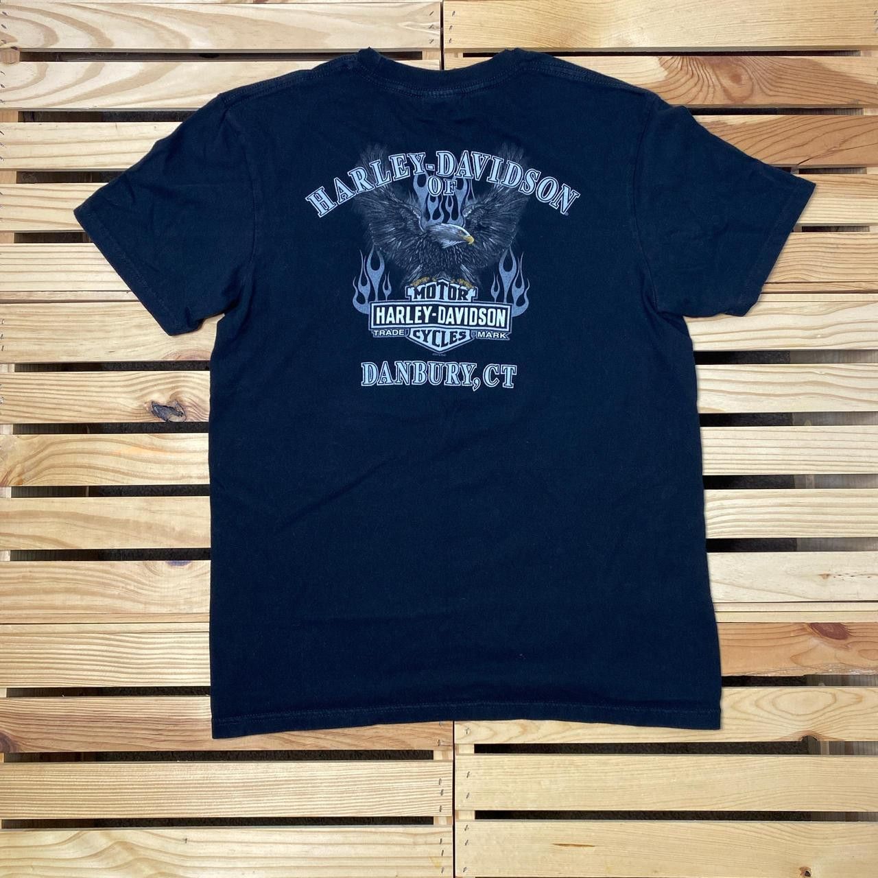 Harley Davidson Harley Davidson 2010 Black Thrashed Biker Tee Size Medium Size US M / EU 48-50 / 2 - 2 Thumbnail
