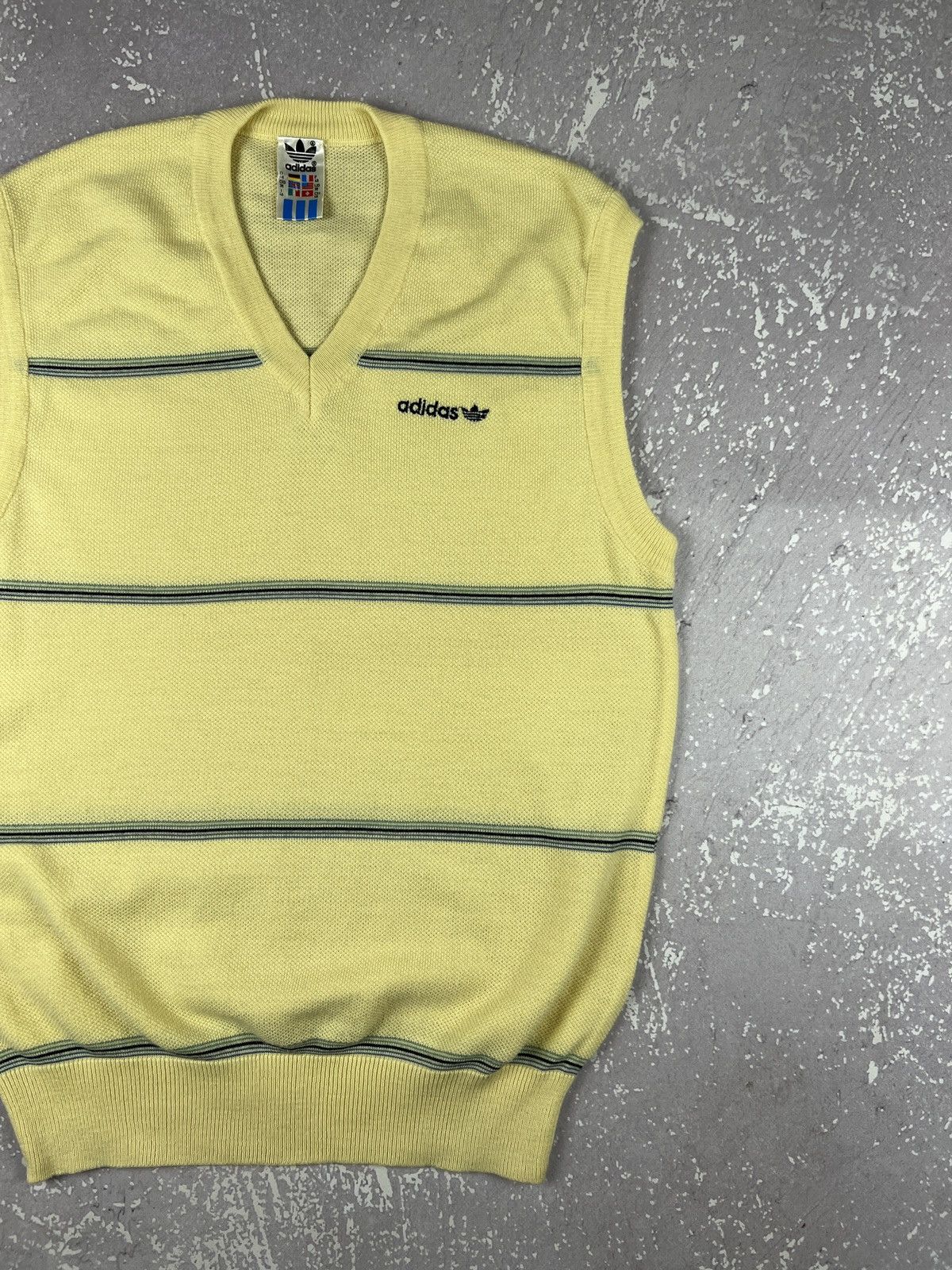 Adidas Vintage 80s 90s Adidas Wool Knit Sweater Vest West Germany Size US S / EU 44-46 / 1 - 2 Thumbnail