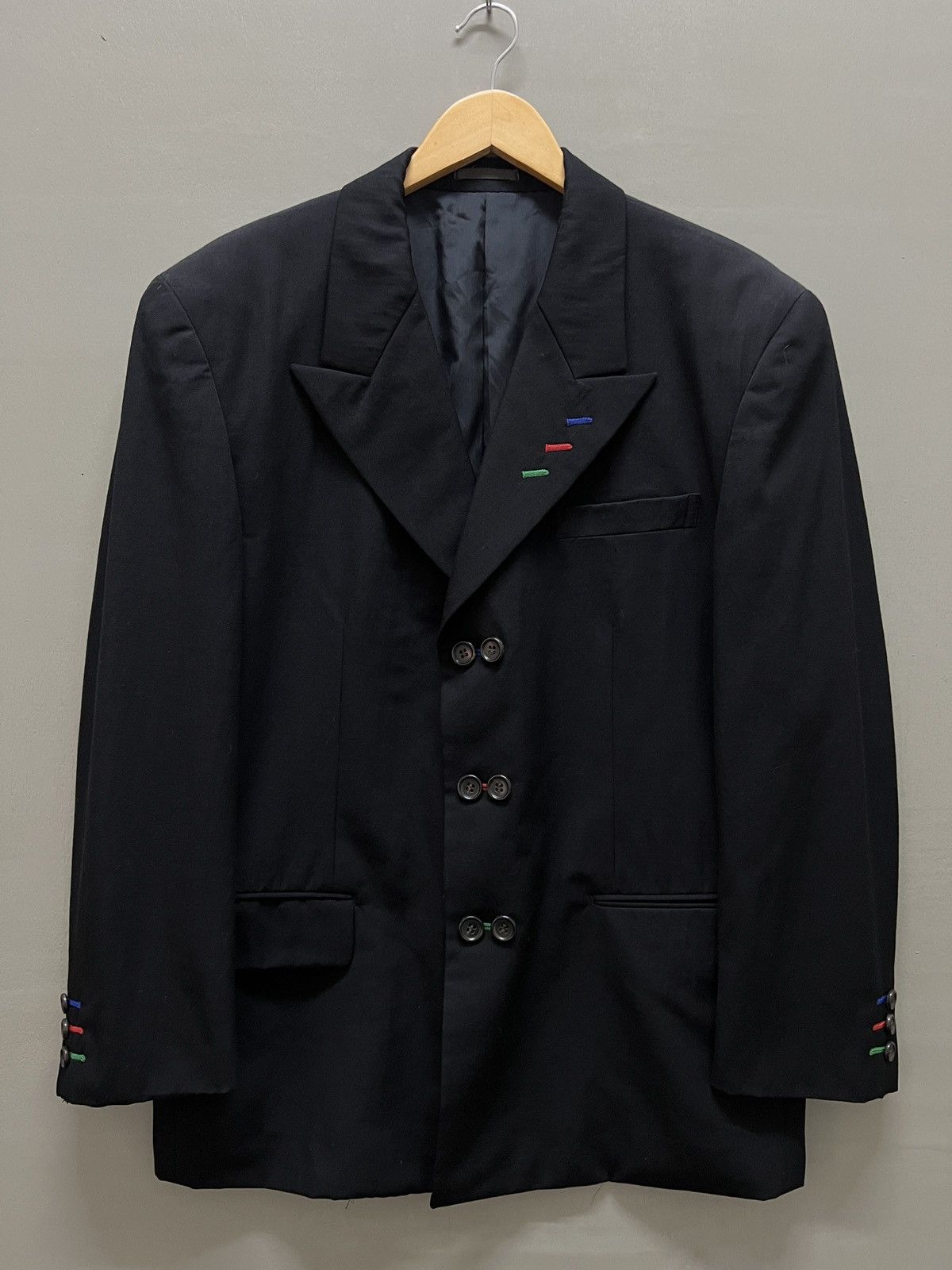 Comme des Garcons Homme Plus Vintage 1988 Comme Des Garçons black Wool Blazer Size 42R - 1 Thumbnail