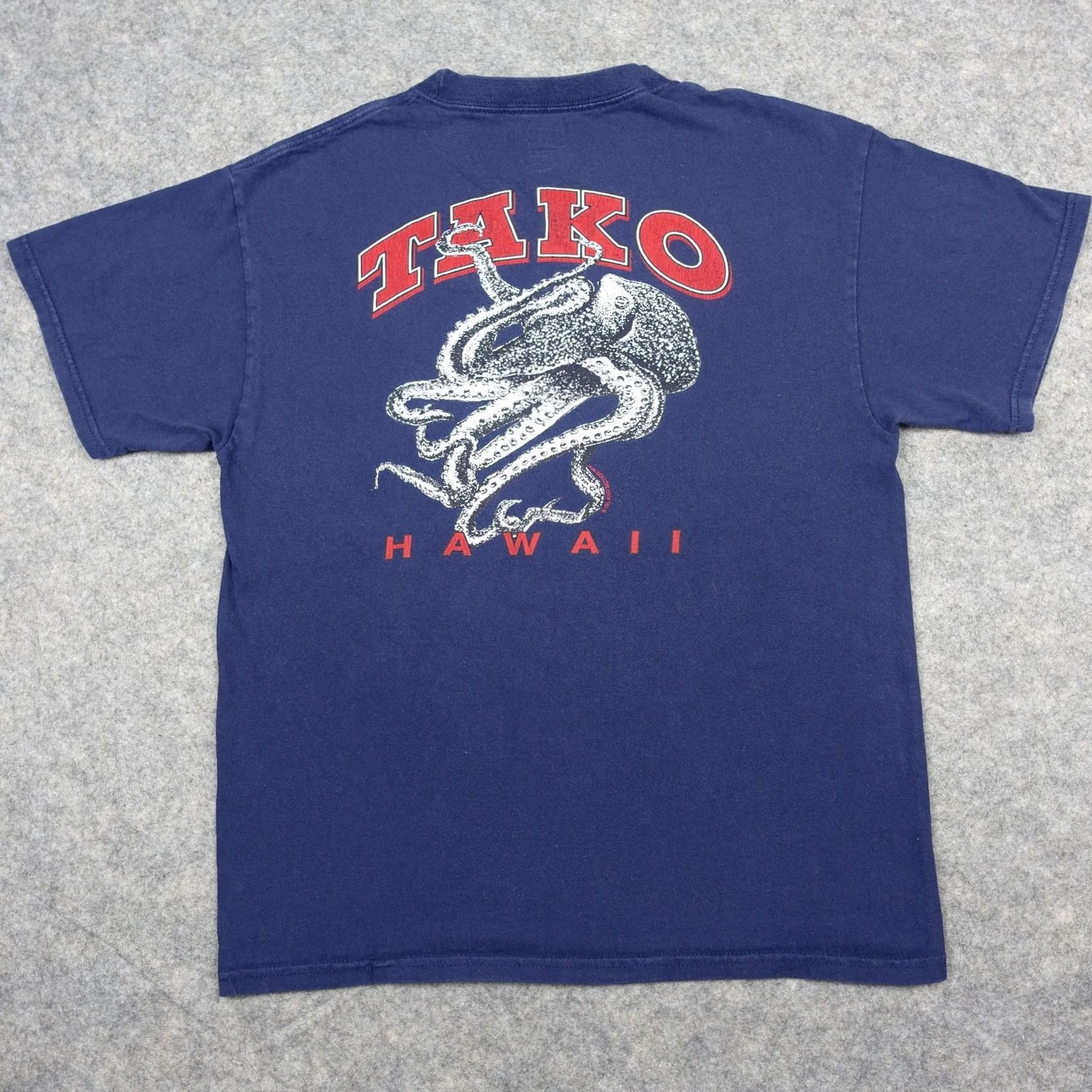 Soffe VINTAGE Soffe Shirt Mens Small Blue Octopus Island Motion Tee VTG Size US S / EU 44-46 / 1 - 5 Thumbnail