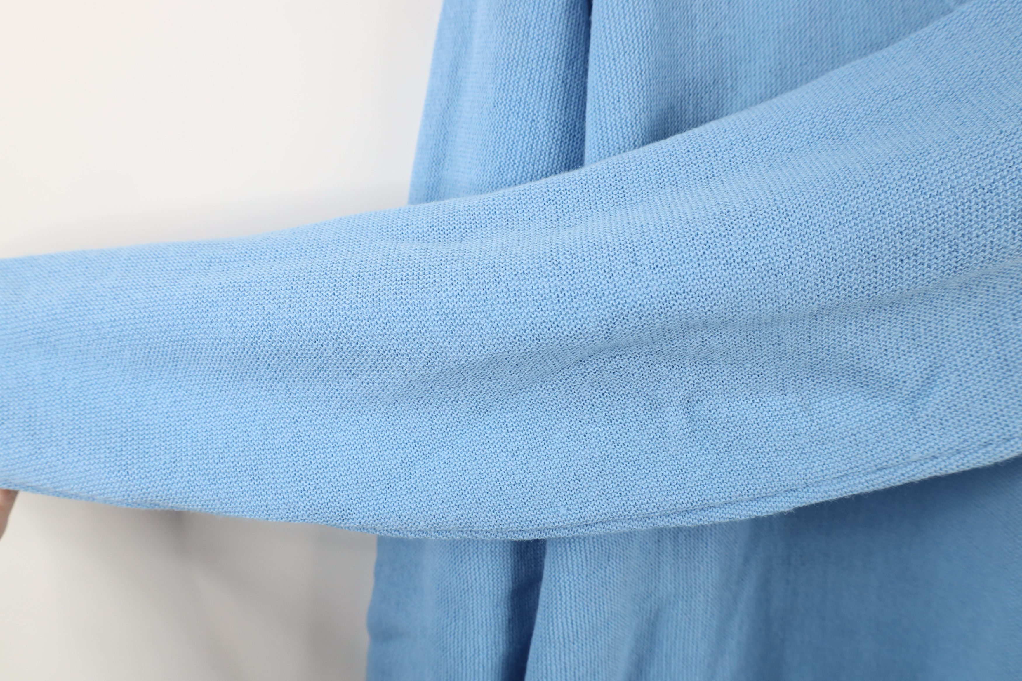 Vintage Vintage 70s Streetwear Knit V-Neck Sweater Carolina Blue USA Size US XL / EU 56 / 4 - 7 Thumbnail