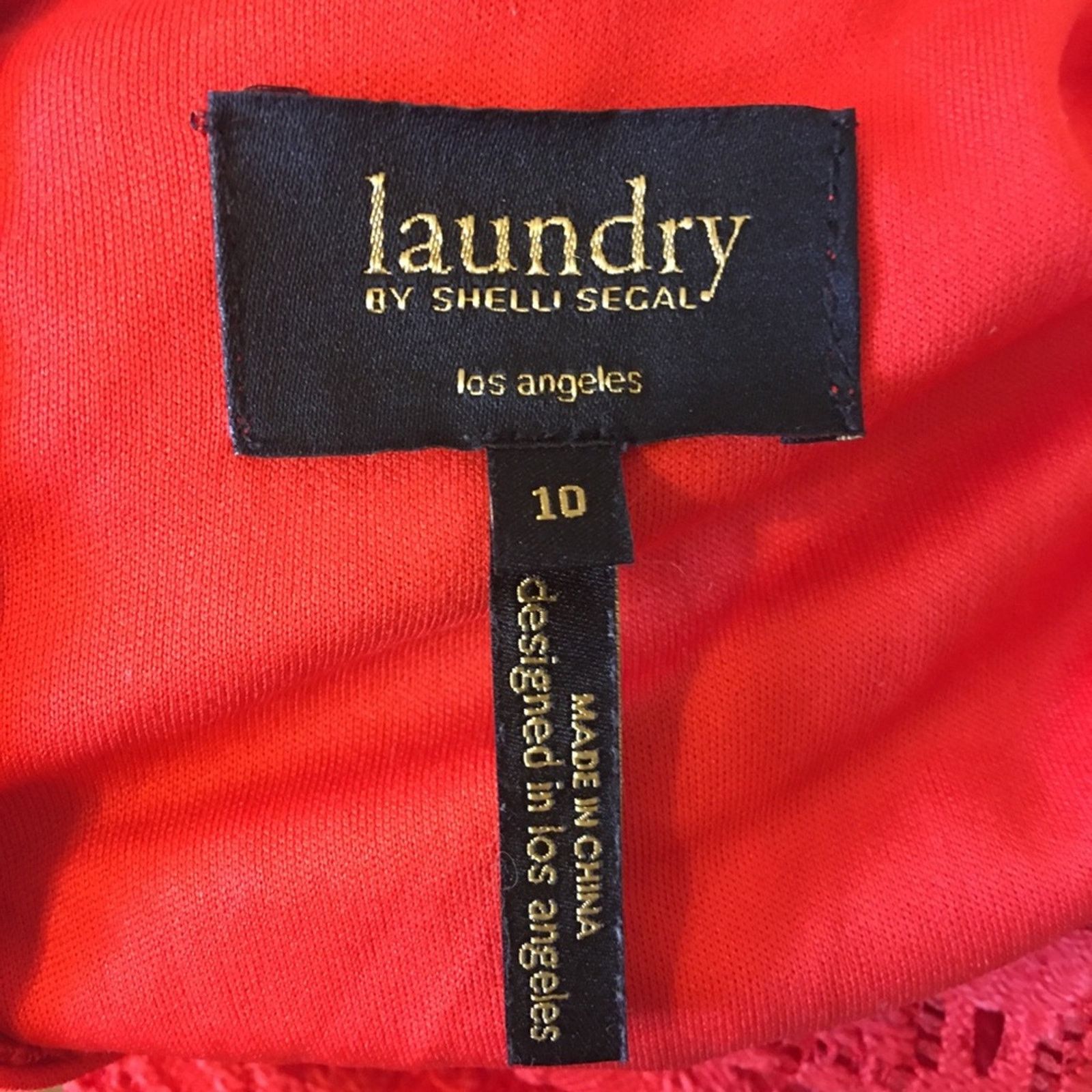 Laundry by Shelli Segal Laundry by Shelli Segal fiery red lace mini dress Size L / US 10 / IT 46 - 10 Thumbnail