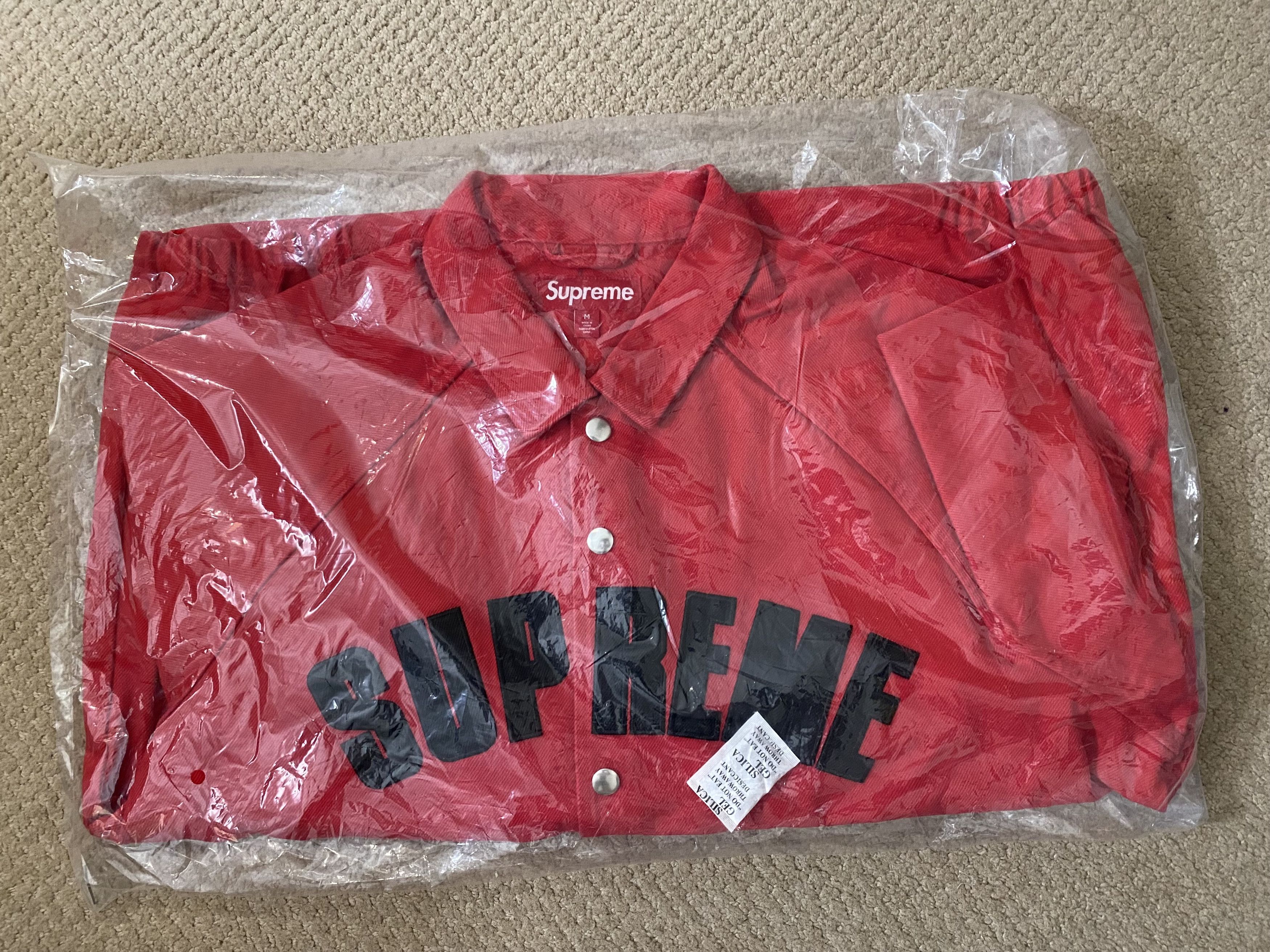 Supreme [In Hand] Supreme Arc Denim Coaches Jacket (SS25) Red M Size US M / EU 48-50 / 2 - 4 Thumbnail