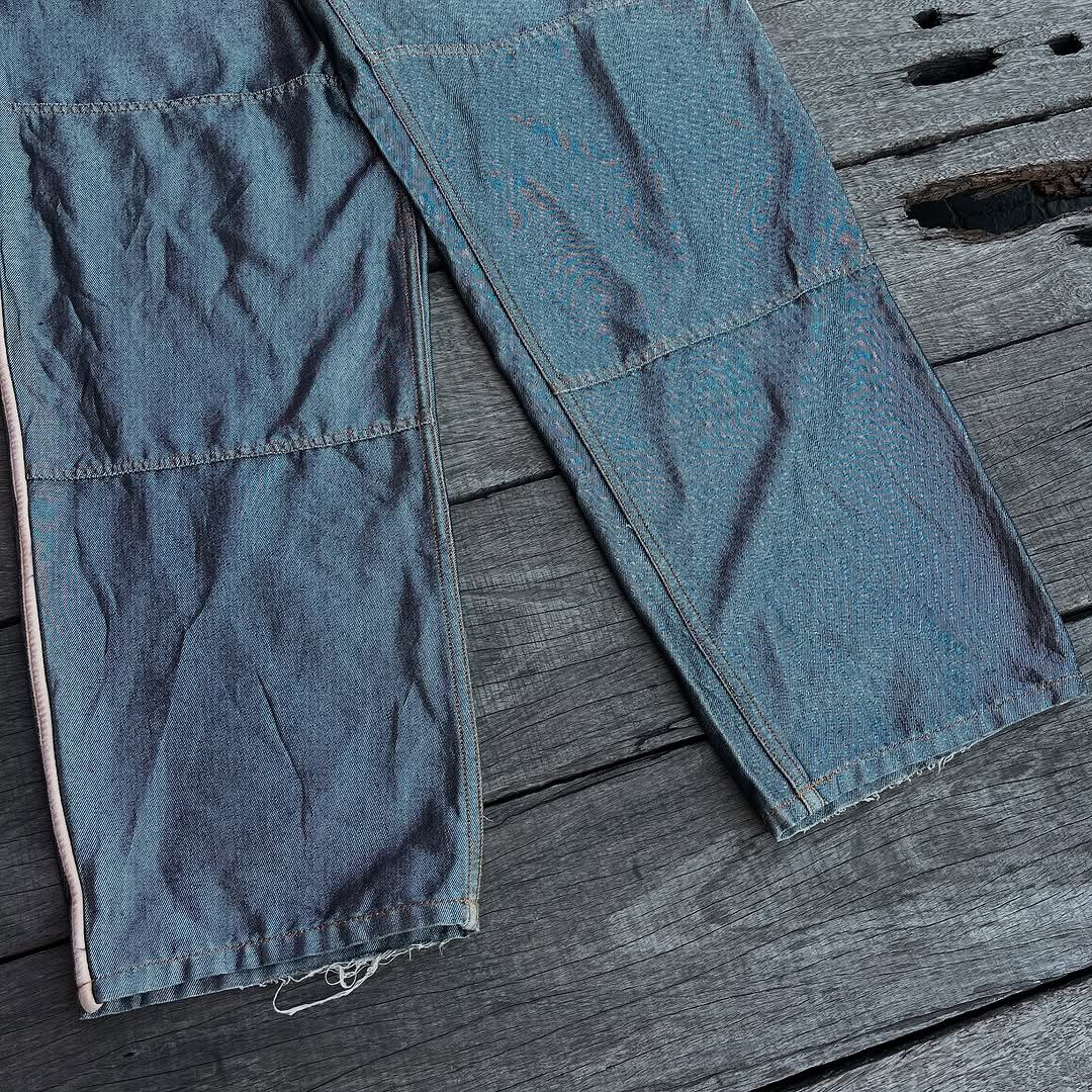 Pelle Pelle Pelle Pelle Y2K metallic silver baggy denim jeans Size US 36 / EU 52 - 11 Thumbnail