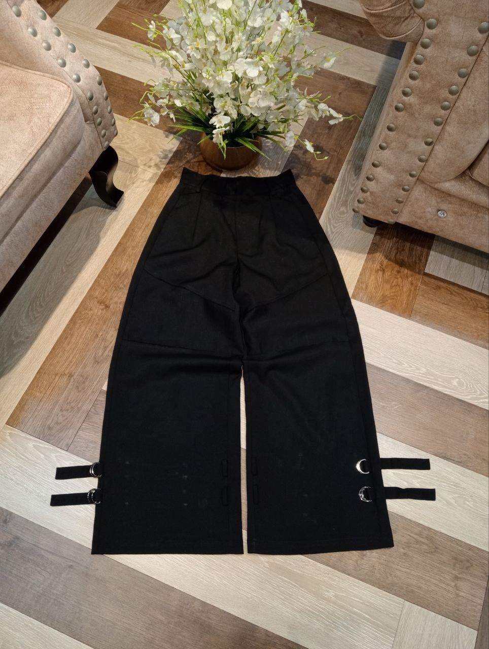 Japanese Brand MAISON SPECIAL BANDAGE WIDE WOOL PANTS Size 25" / US 0 / IT 36 - 1 Thumbnail
