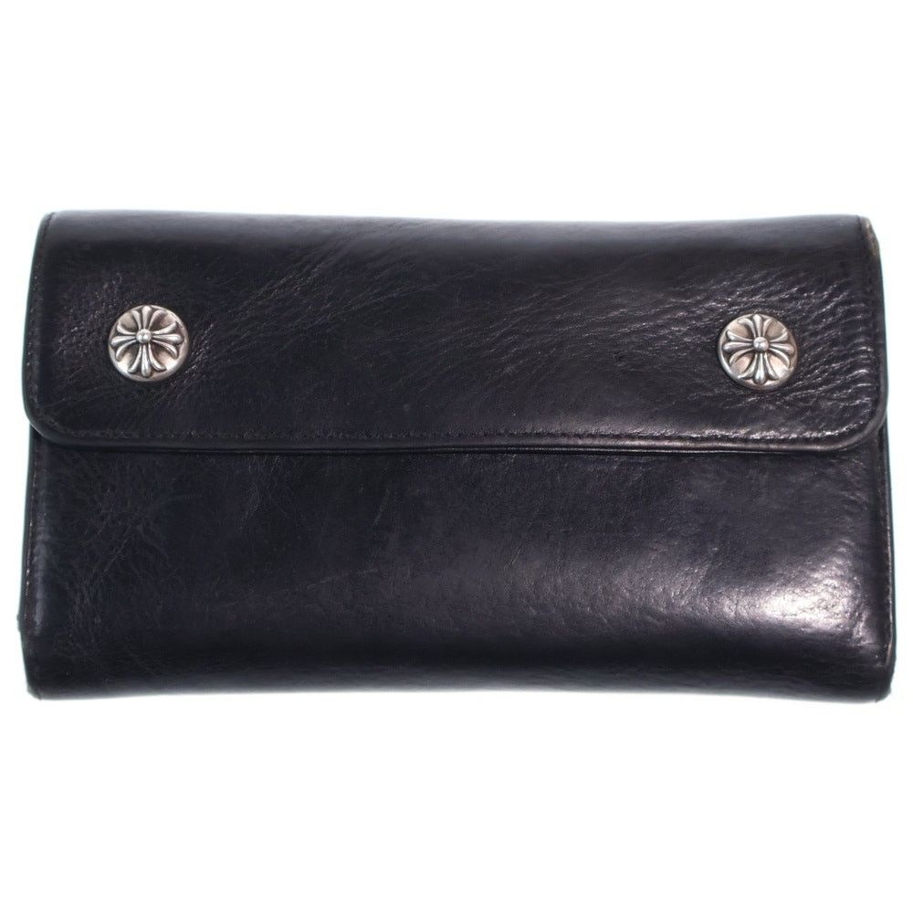Chrome Hearts Chrome Hearts Wave Leather Wallet Black Size ONE SIZE - 1 Thumbnail