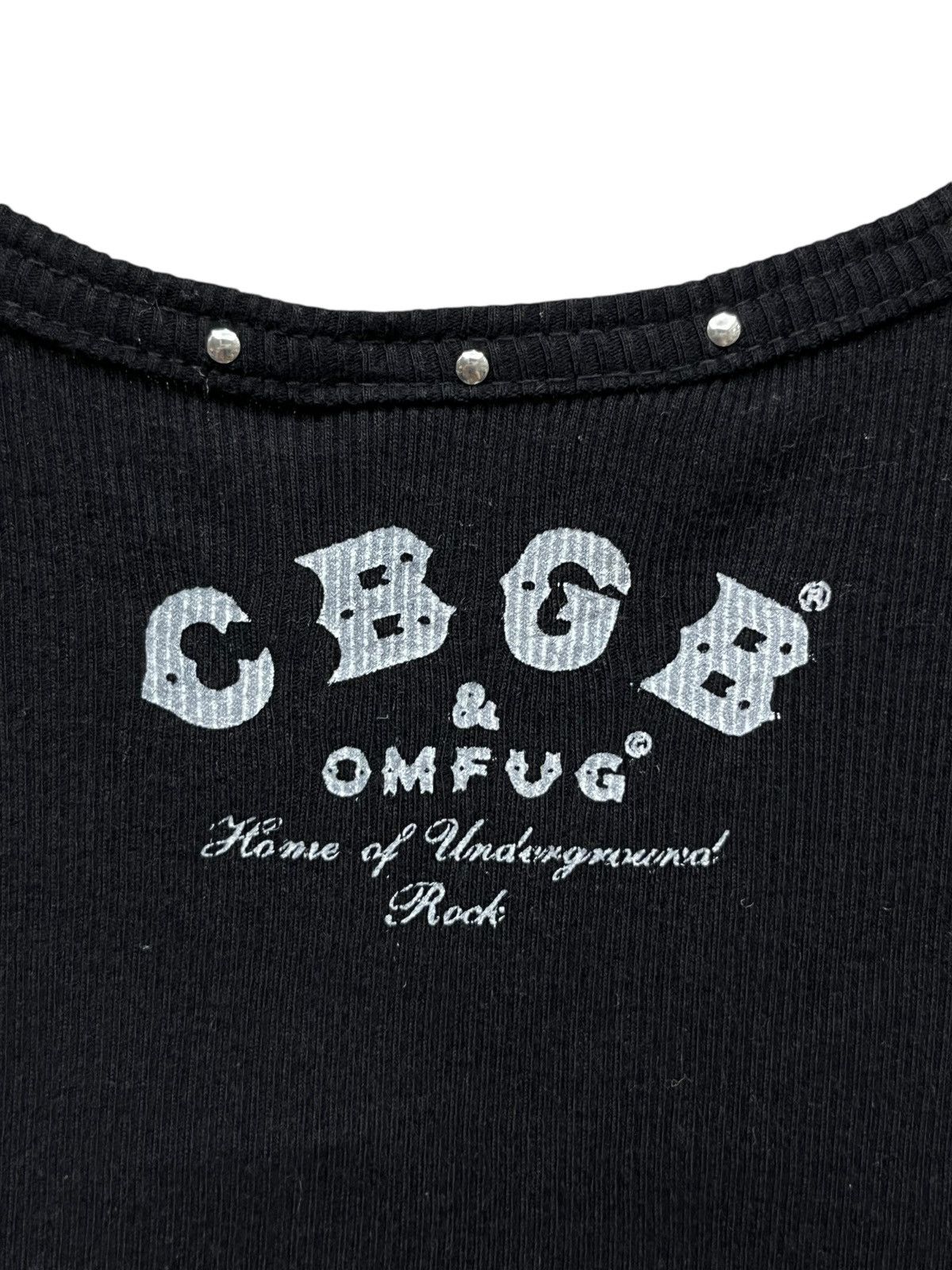 Vintage 💀Vintage CBGB OMFUG HOME OF UNDERGROUND ROCK Skull Tank Top Size M / US 6-8 / IT 42-44 - 7 Thumbnail