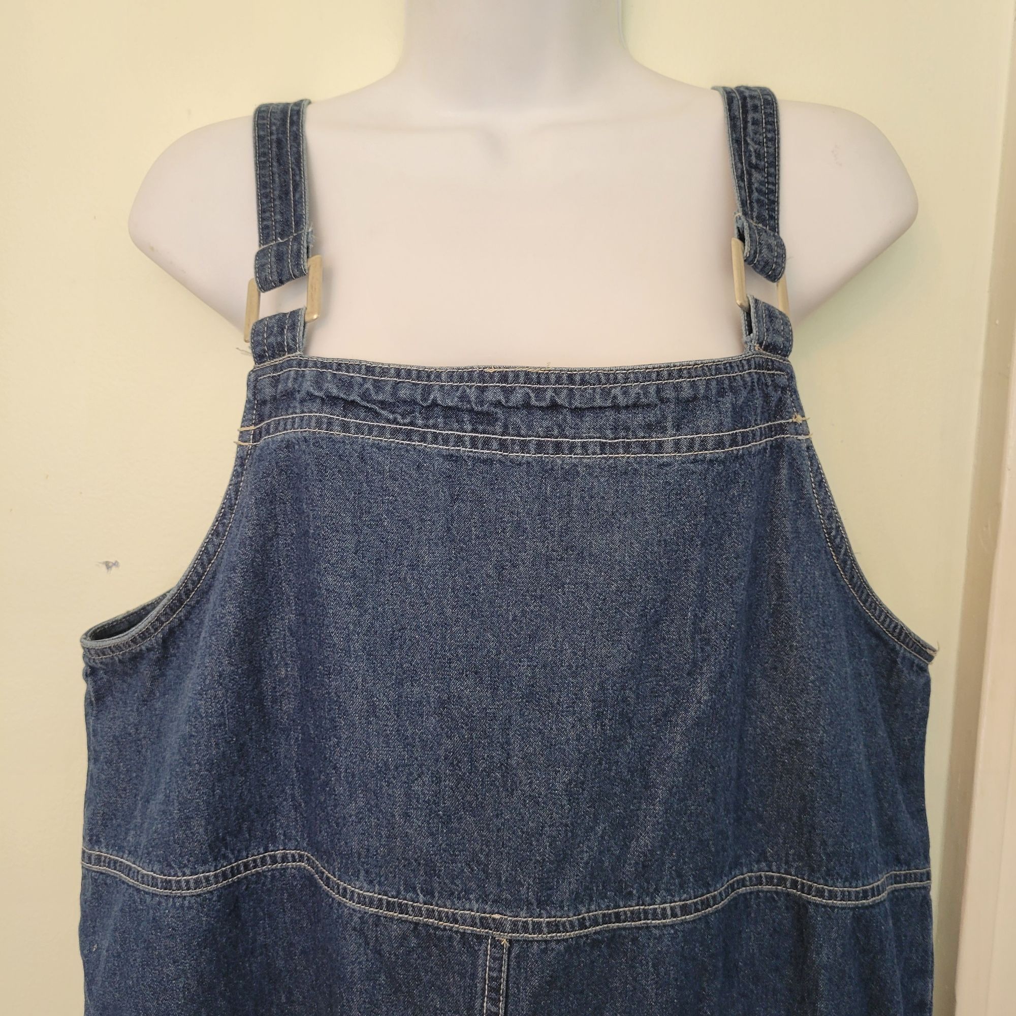 Vintage Premier International M Blue Jean Denim Jumper Overall Dress Size M / US 6-8 / IT 42-44 - 4 Thumbnail