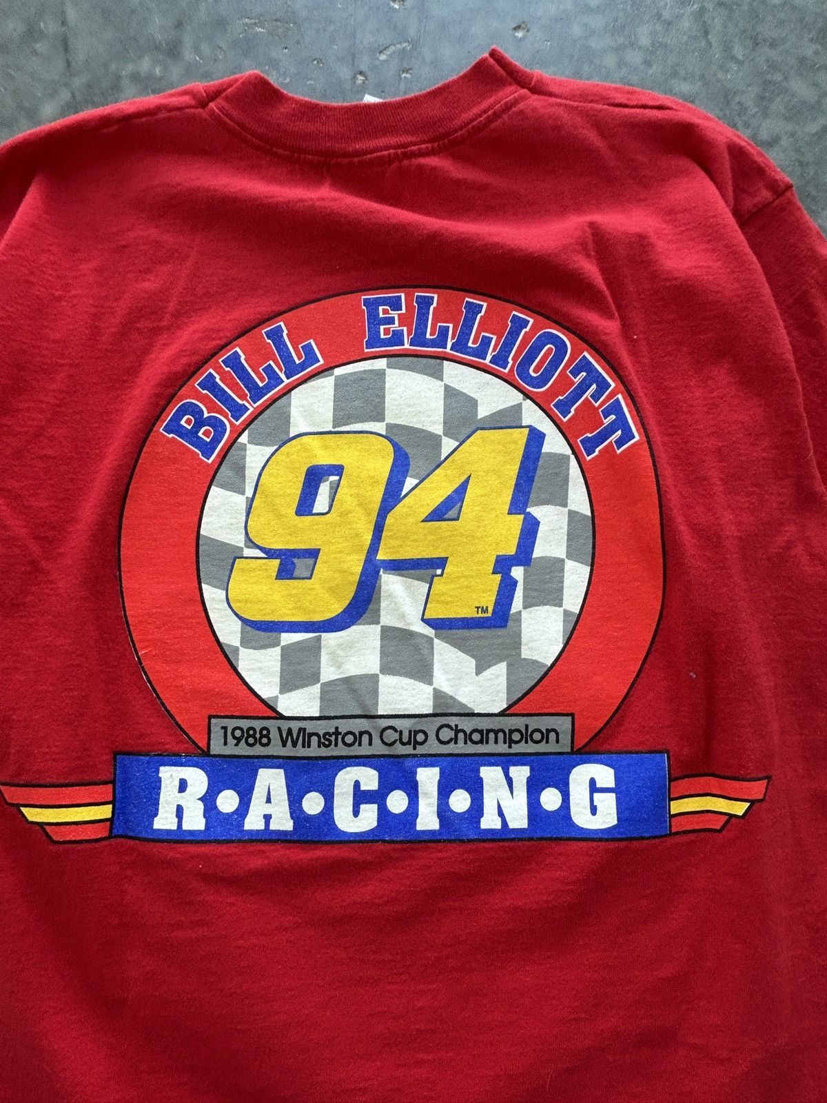 NASCAR Vintage 90s Bill Elliot McDonalds Nascar Tee Double Sided Size US L / EU 52-54 / 3 - 6 Thumbnail