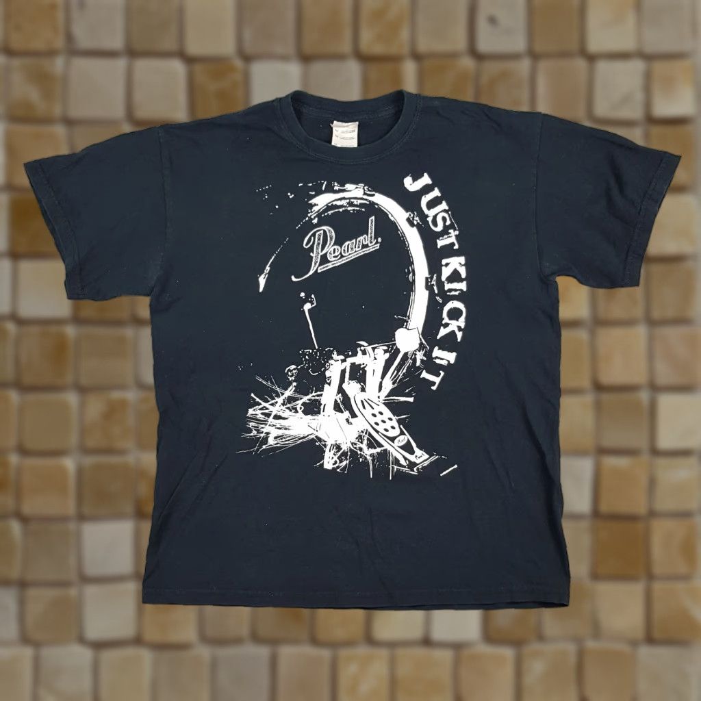Gildan VINTAGE Just Kick It Peal Drum Drummer Black Band Tee Men's Size M Retro T Shirt Music Size US M / EU 48-50 / 2 - 1 Thumbnail