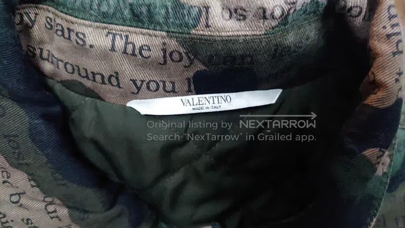 Valentino Valentino Army green camouflage red letter beaded embroide Size US S / EU 44-46 / 1 - 3 Thumbnail