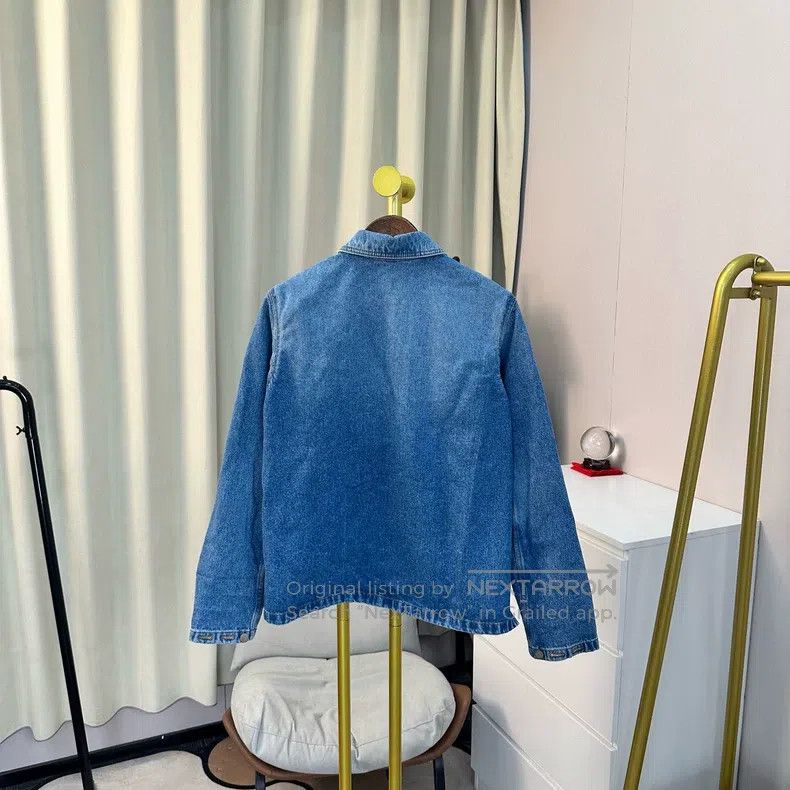 Loewe Loewe Denim Jacket with Leather Label Pockets Size XXS / US 00 / IT 34 - 2 Thumbnail