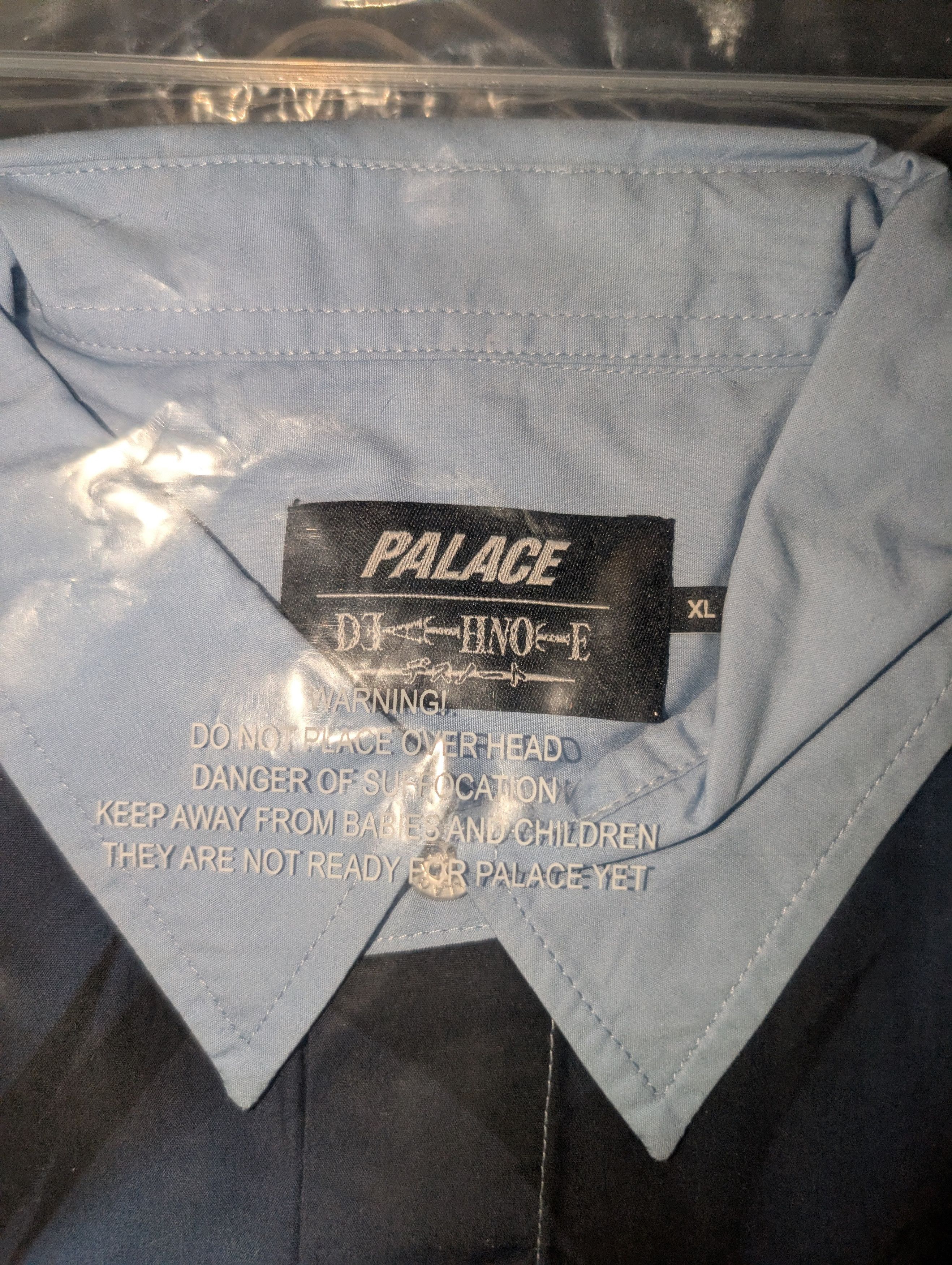 Palace Palace Death Note Ryuk Button Up L/S Shirt Blue XL Size US XL / EU 56 / 4 - 4 Thumbnail