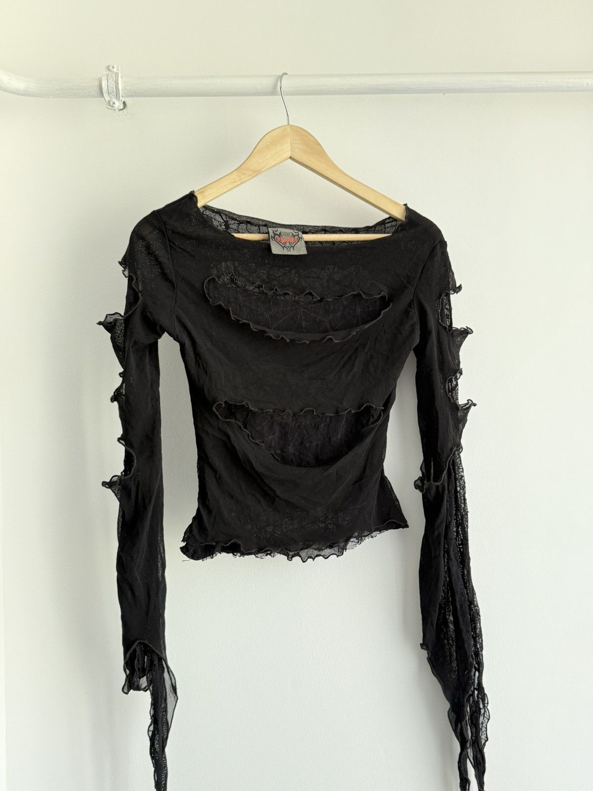 Other Gothic Raven Avant Garde Punk Blouse Size S-M Size M / US 6-8 / IT 42-44 - 1 Thumbnail