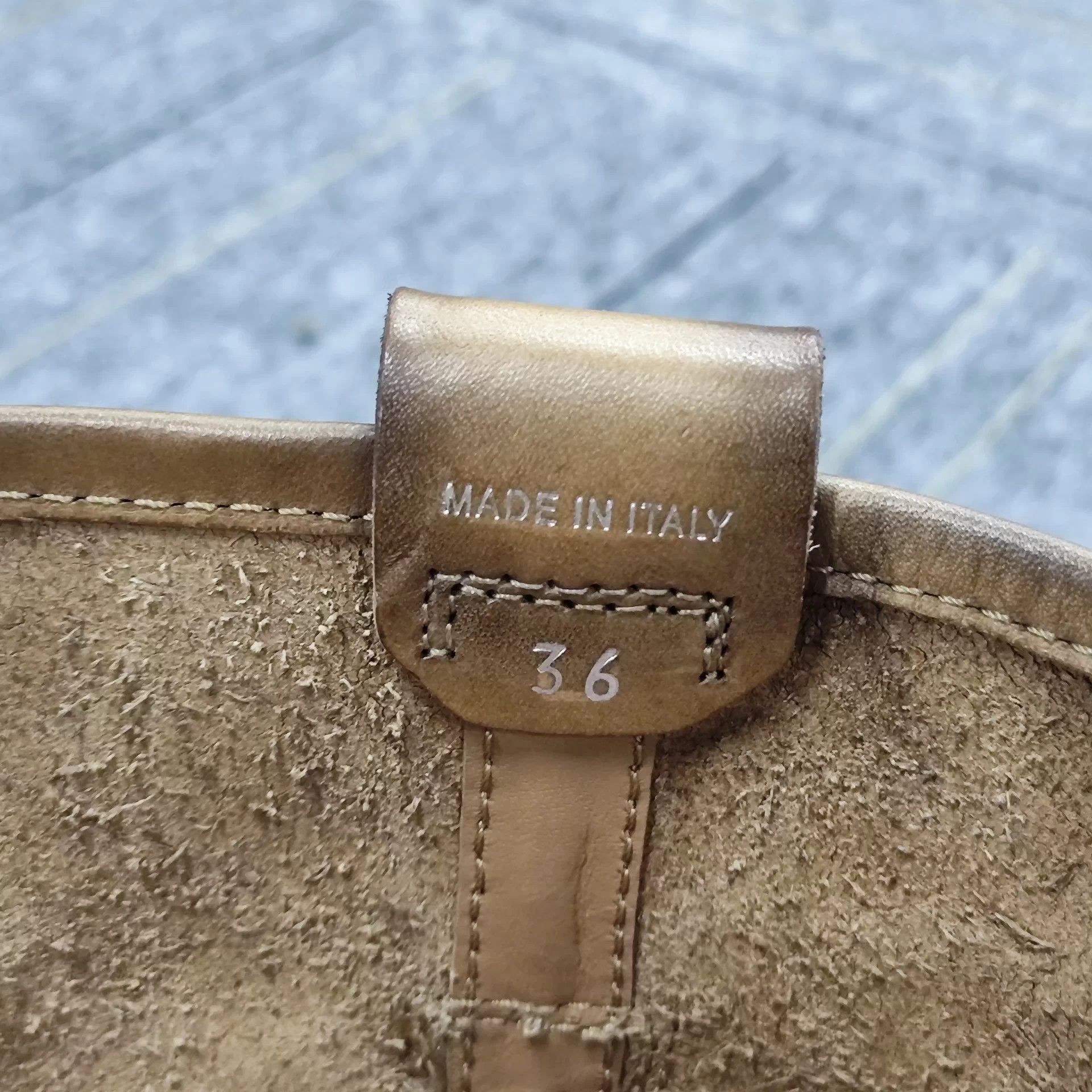 Miu Miu Miumiu26SS L.Brown Distressed Leather Western Boot Low Heel Size US 5.5 / IT 35.5 - 3 Thumbnail