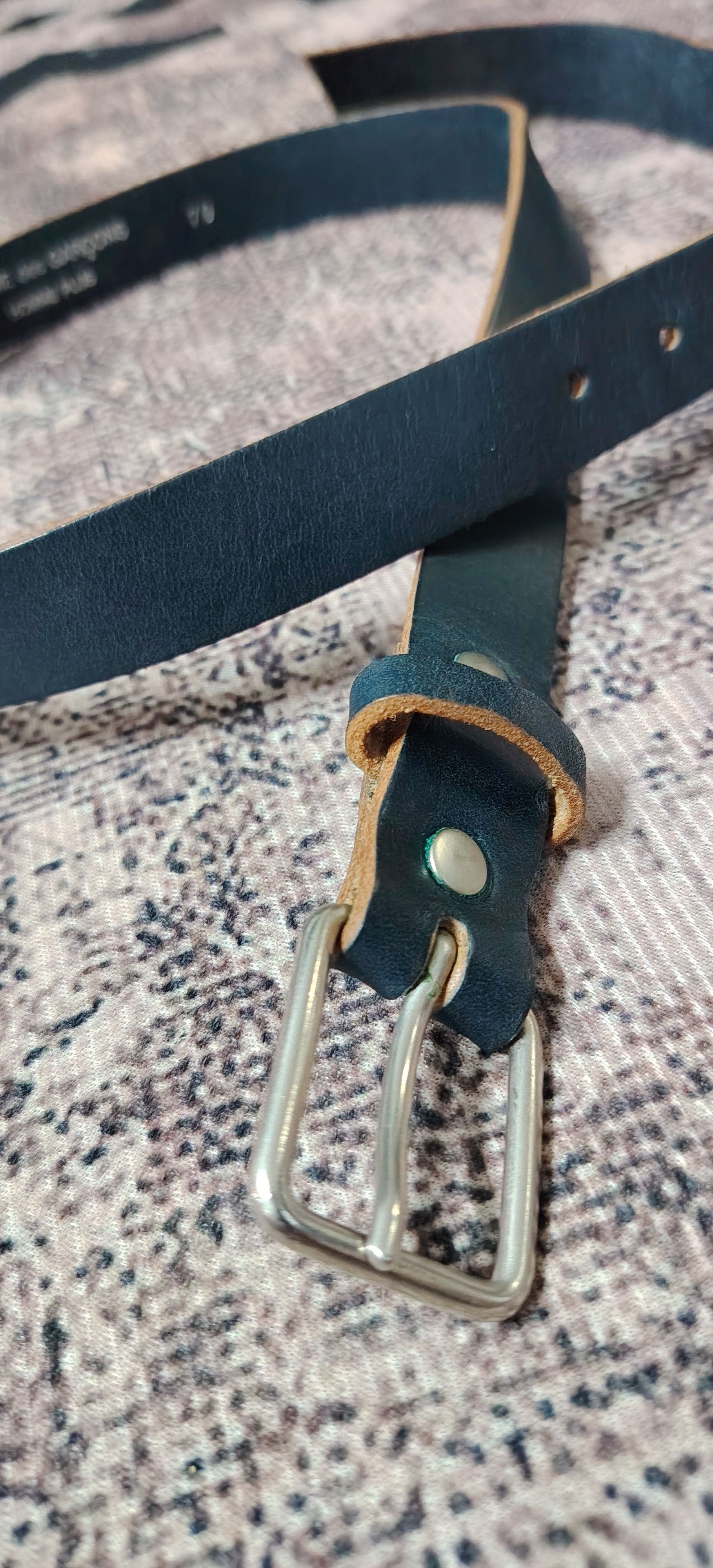 Comme des Garcons Comme des Garçons Homme Plus black leather belt. Size ONE SIZE - 4 Thumbnail