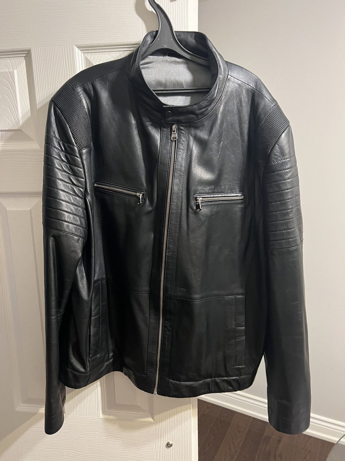 image of Vintage Genuine Leather Jacket (Turkey Made) in Black, Men's (Size 2XL)