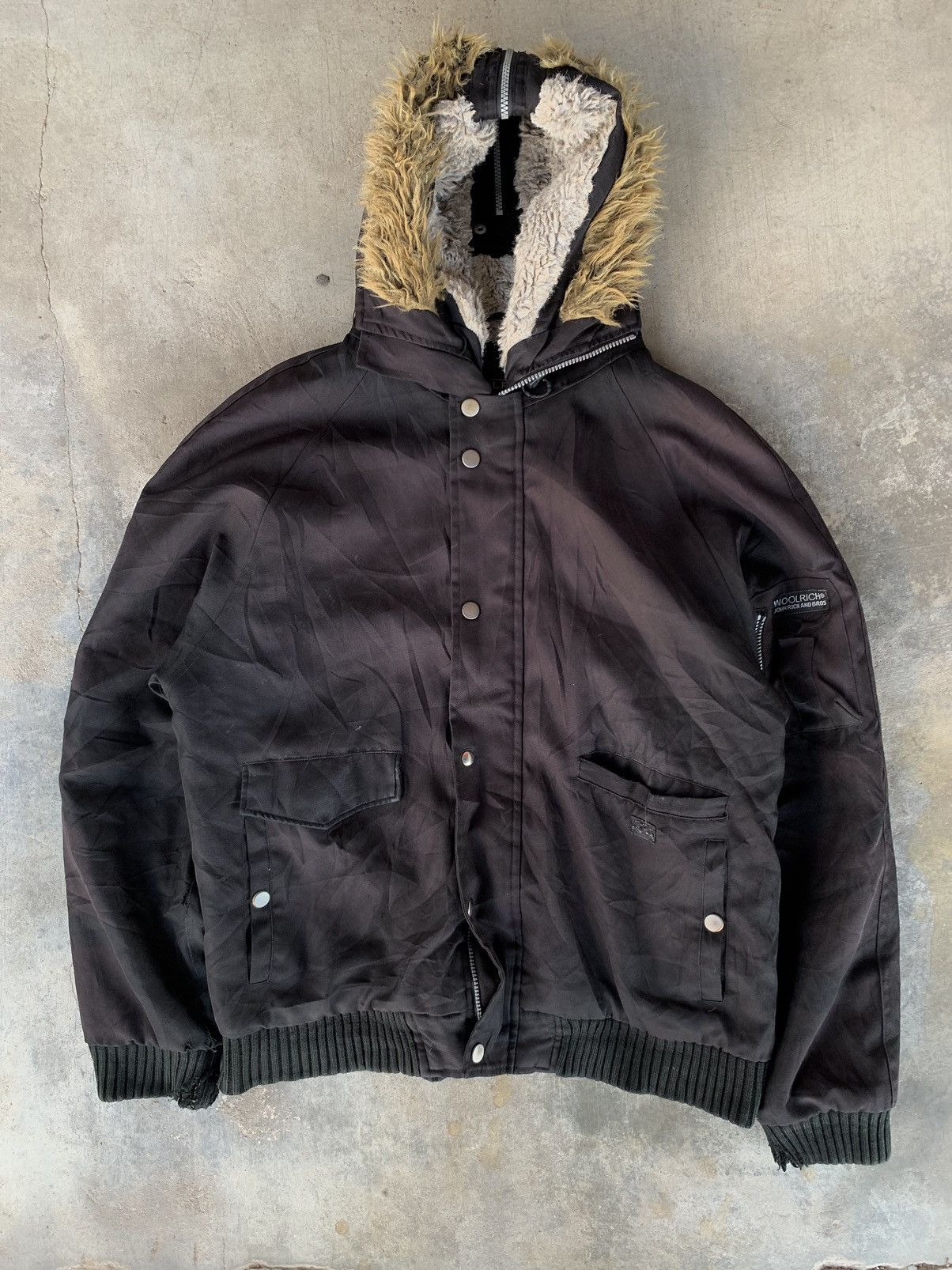 If Six Was Nine Vintage Distressed Wool Rich Fur Hoodie Jacket Size US L / EU 52-54 / 3 - 10 Thumbnail