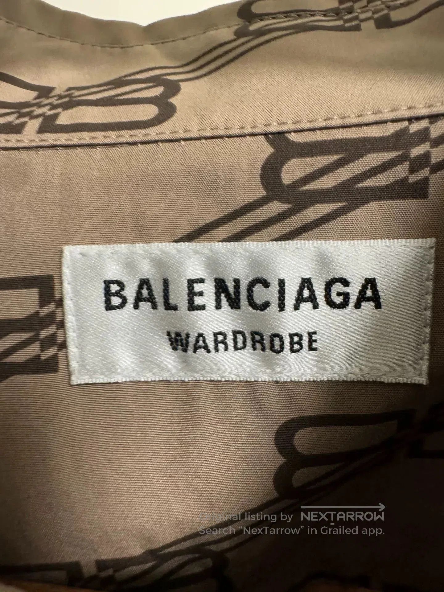 Balenciaga Balenciaga Brown Print Short Sleeve Shirt. Size XS / US 0-2 / IT 36-38 - 3 Thumbnail