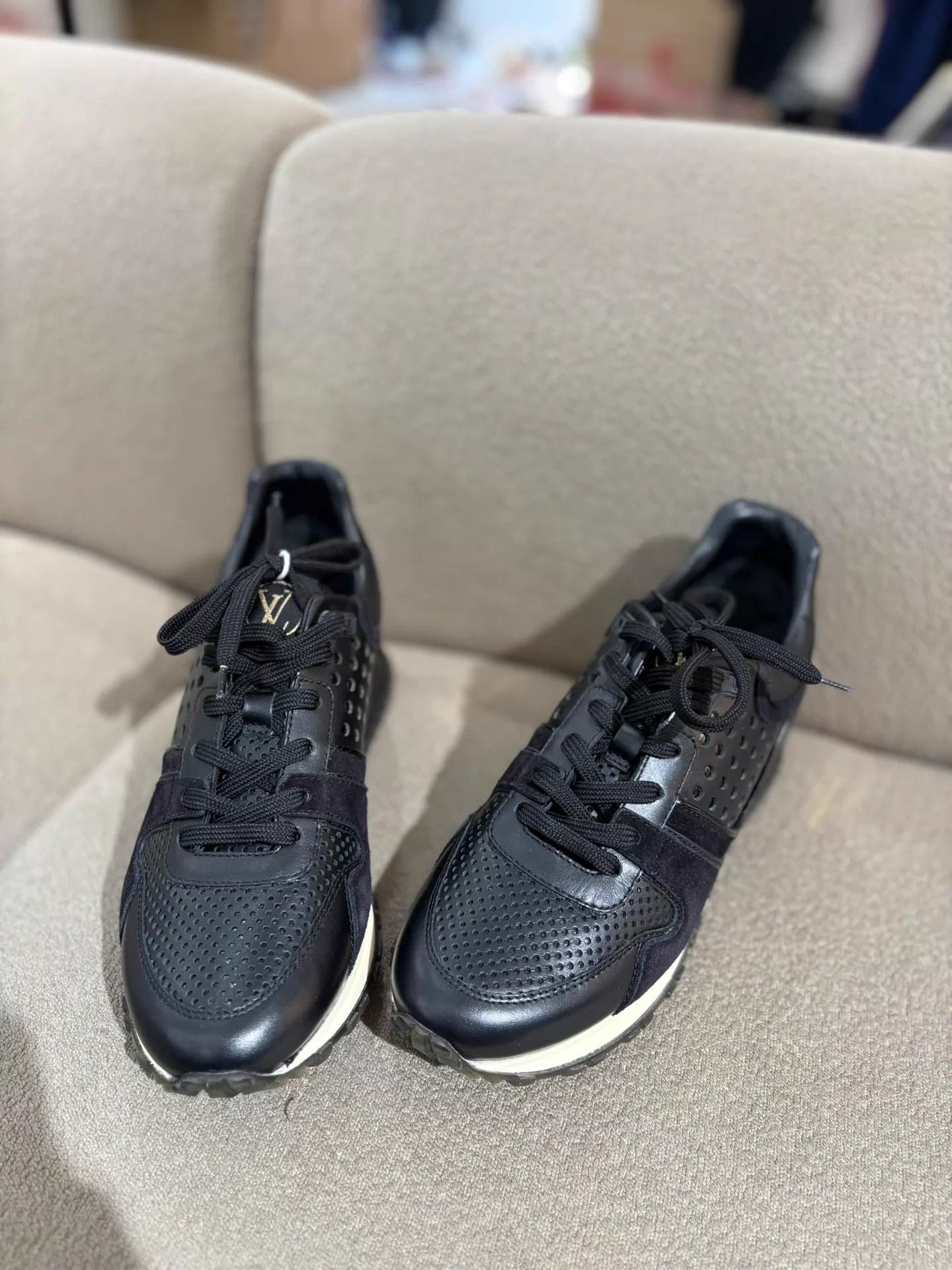 Louis Vuitton LV Classic Platform Dad Sneaker Black Gold 99 New 36.5 Size US 6 / IT 36 - 1 Thumbnail