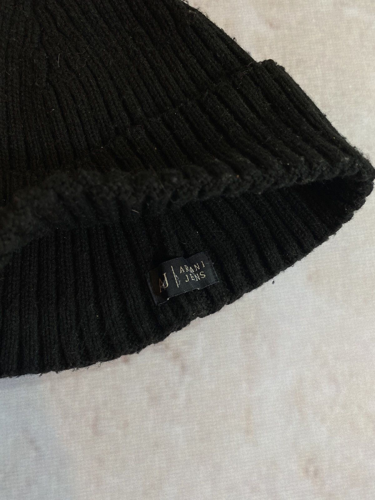 Armani × Vintage Armani Jeans Vintage Knit Beanie Hat Size ONE SIZE - 4 Thumbnail