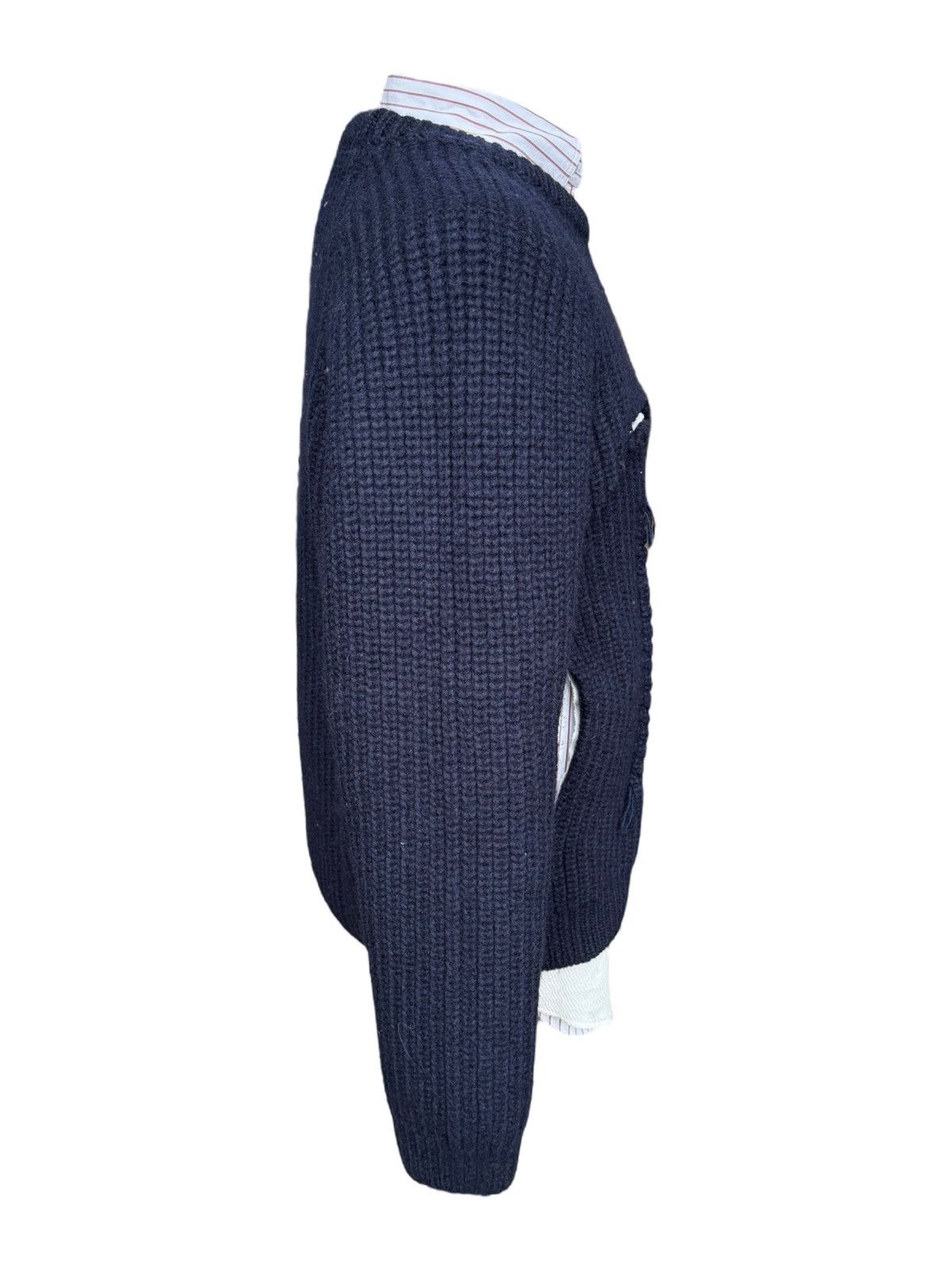 Maison Margiela Maison Margiela Navy Layered Three-Piece Sweater Size US L / EU 52-54 / 3 - 4 Thumbnail