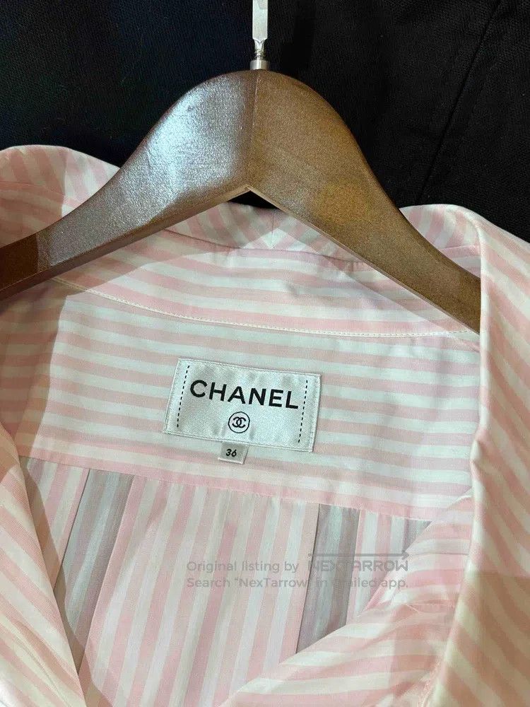 Chanel Chanel 19c Cruise Series Pink Striped Waisted Shirt Size XS / US 0-2 / IT 36-38 - 5 Thumbnail