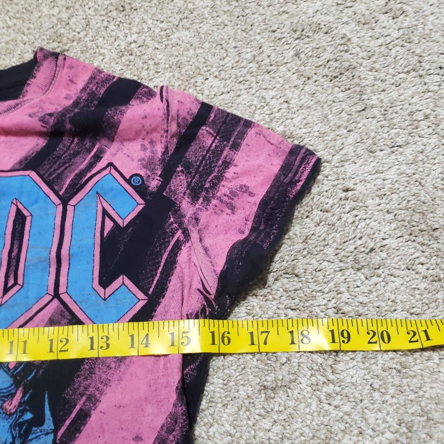 Pinko AC/DC Shirt Pink Black Short Sleeve Are You Ready Angus Devil Rock Band S Small Women T-Shirt Round Neck Multicolor 50s 60s Concert Womens" Size S / US 4 / IT 40 - 5 Thumbnail
