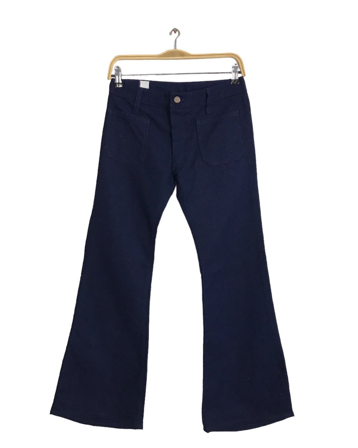 image of Vintage 90's Cactus Jeans Denim Casual Trousers Pant Flared Leg in Blue Black, Men's (Size 28)