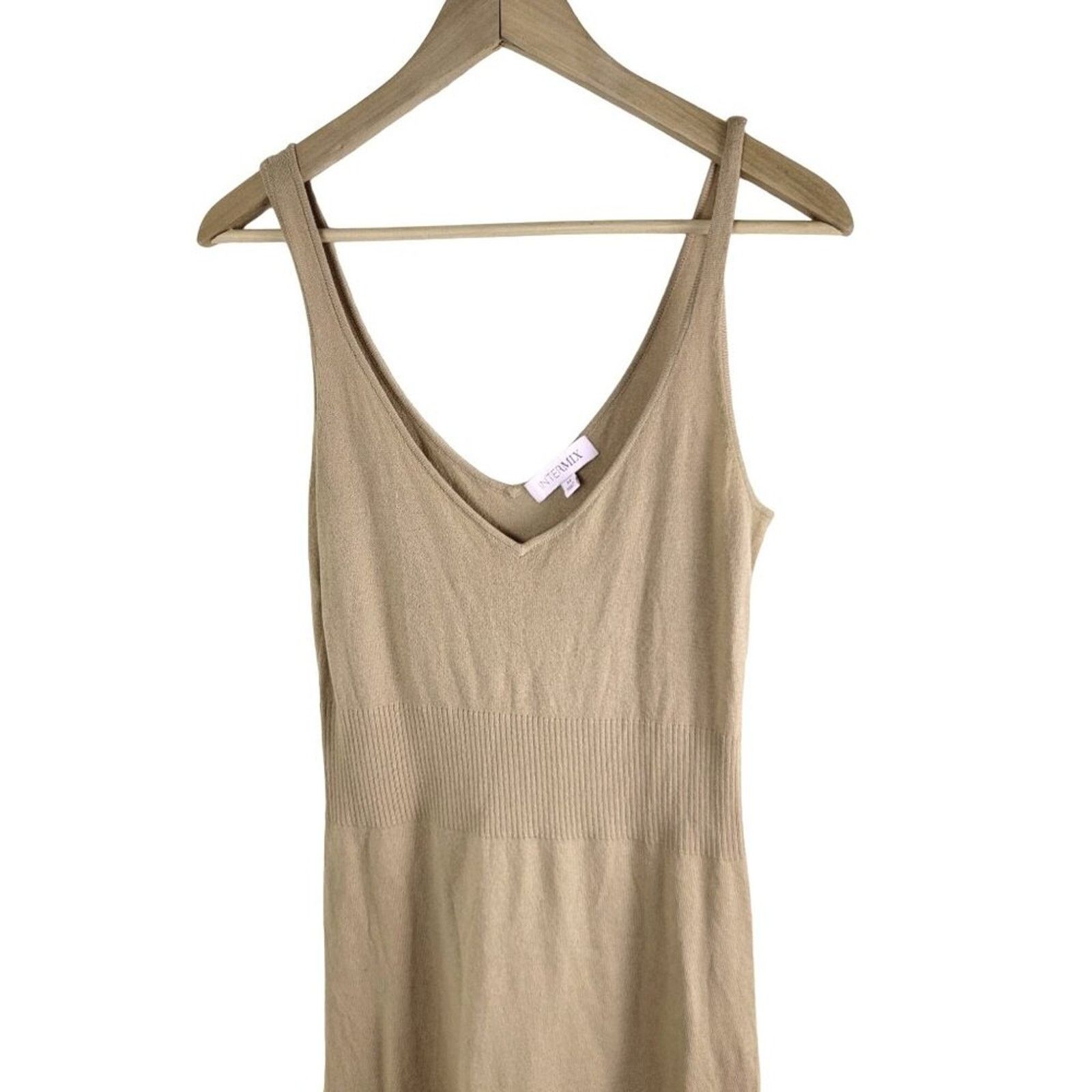 INTERMIX INTERMIX Celia Sleeveless Knit Maxi Dress Womens size M Tan Size M / US 6-8 / IT 42-44 - 6 Thumbnail