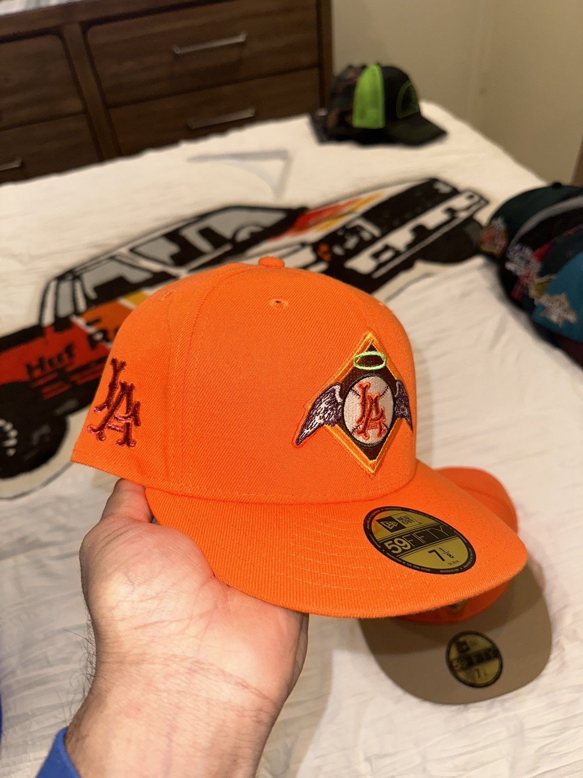 New Era Angels deadly hollow size 7 1/8 Size ONE SIZE - 6 Thumbnail