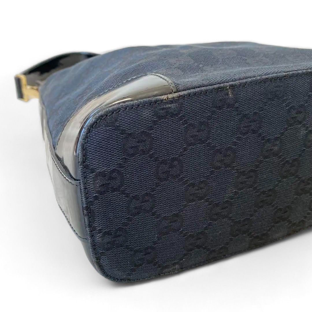 Gucci Gucci - Canvas Leather Black Monogram Handbag One Shoulder Size ONE SIZE - 5 Thumbnail