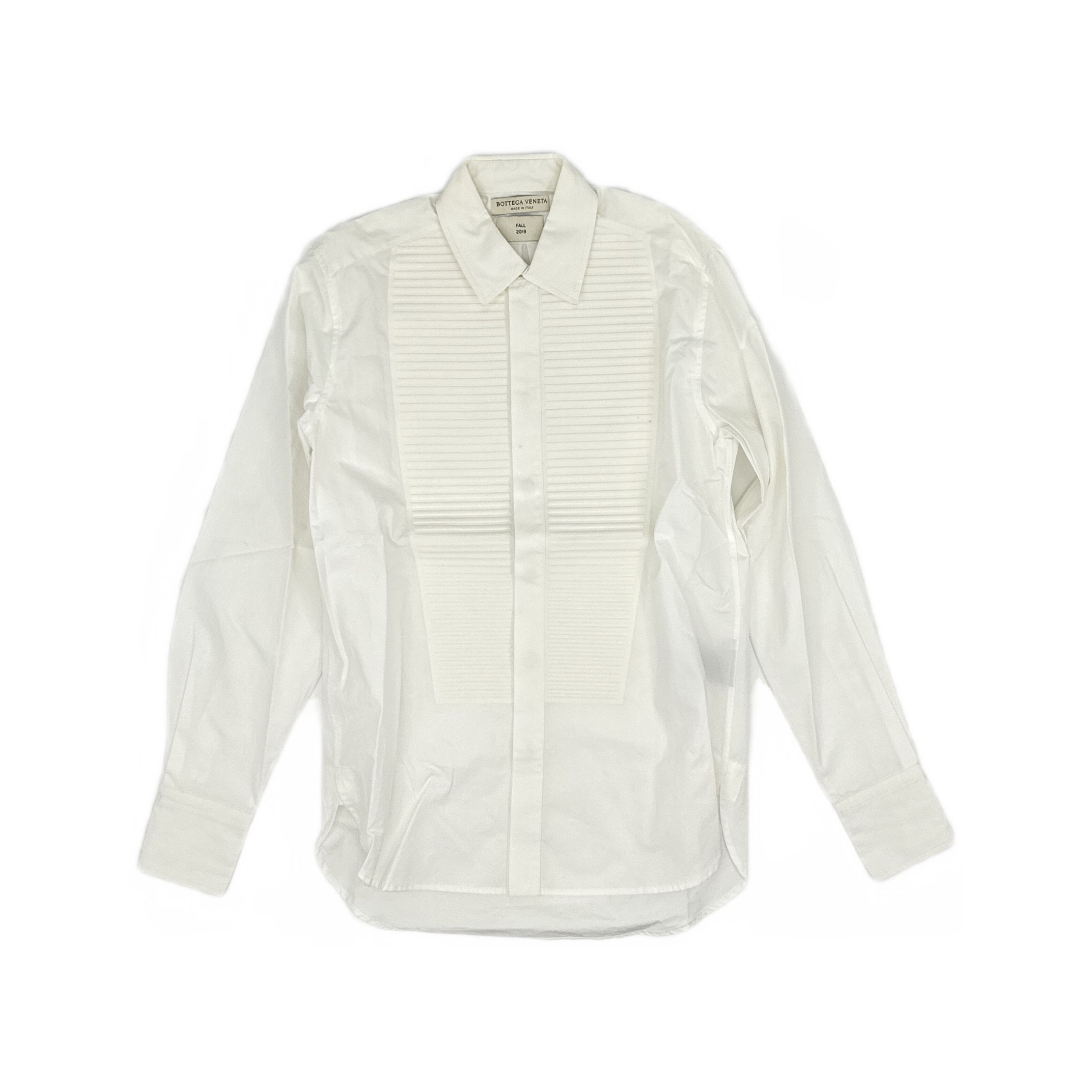 Bottega Veneta Bottega Veneta Pleated Front Button Up Shirt Size S Size US S / EU 44-46 / 1 - 1 Thumbnail