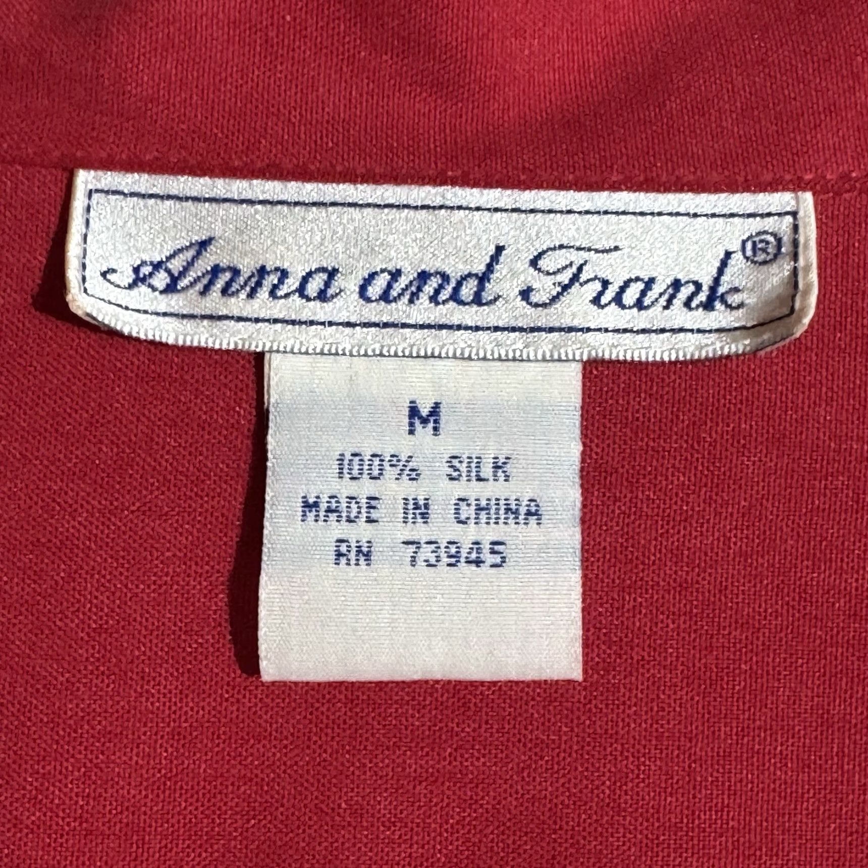 Vintage VINTAGE Anna and Frank Top Womens Medium Silk Office Smart Casual Button Up Shirt Size M / US 6-8 / IT 42-44 - 7 Thumbnail