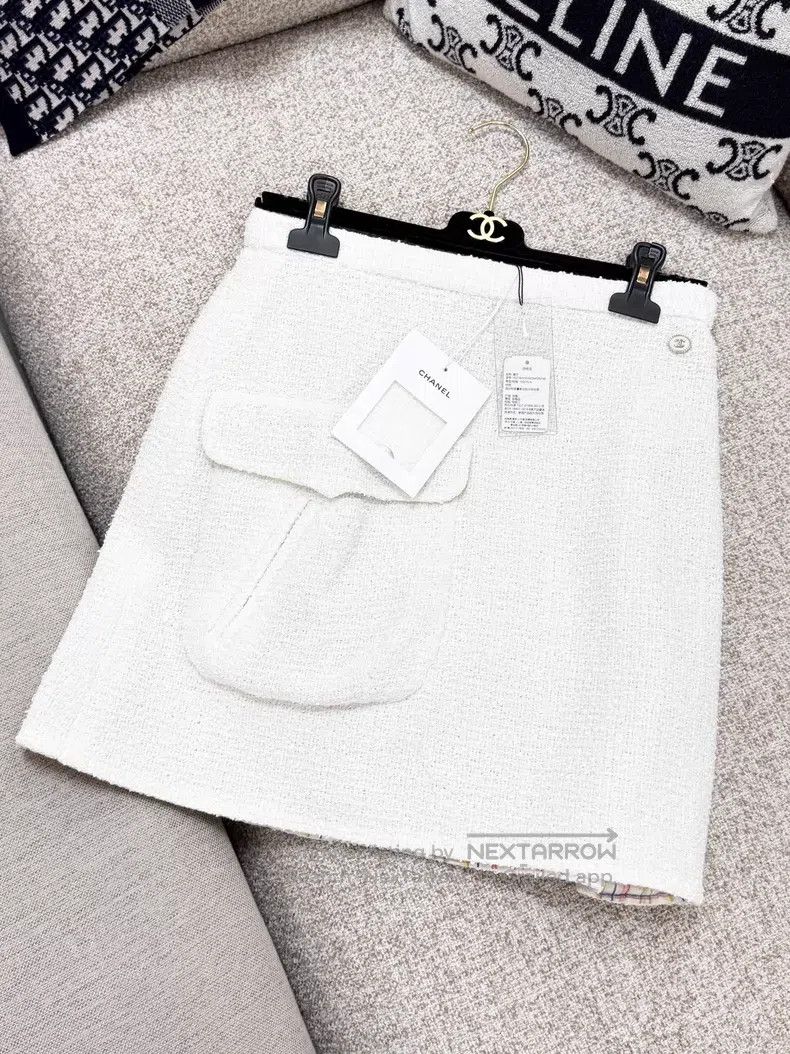 Chanel Chanel Colored plaid lining single pocket half-length skir Size 25" / US 0 / IT 36 - 2 Thumbnail