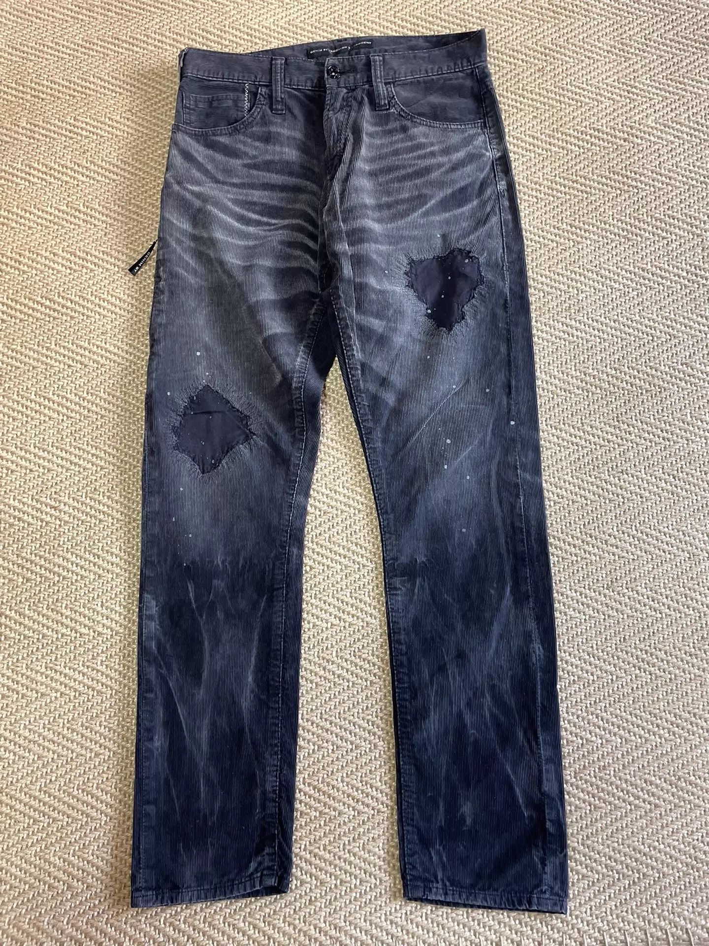 Fragment Design FRAGMENT x VANQUISH Washed Distressed Ink Cord Pant Size US 28 / EU 44 - 1 Thumbnail