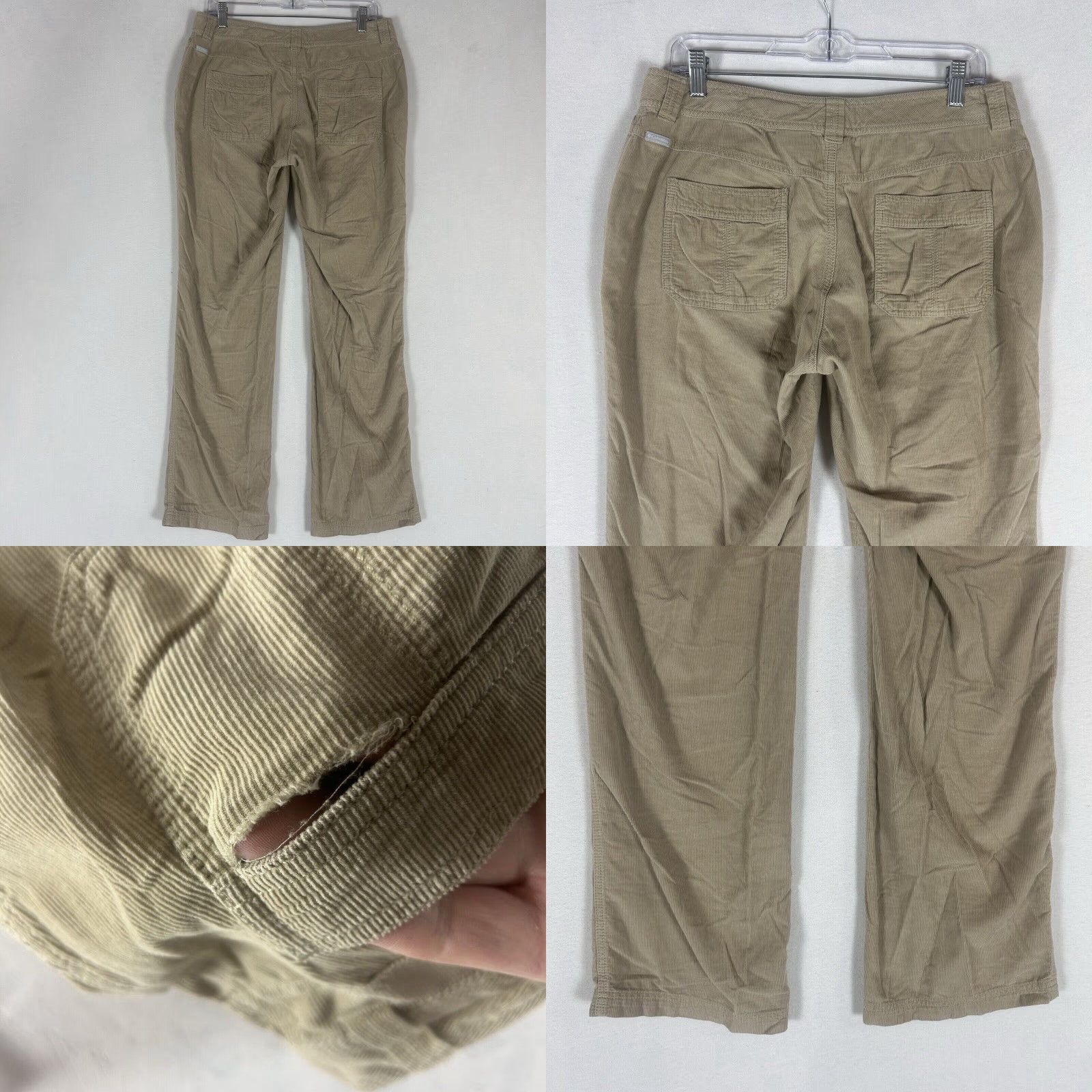 Vintage Columbia Corduroy Pants Womens 10 Regular Beige Lightweight Straight Leg 90s City Retro Size 32" / US 10 / IT 46 - 8 Thumbnail
