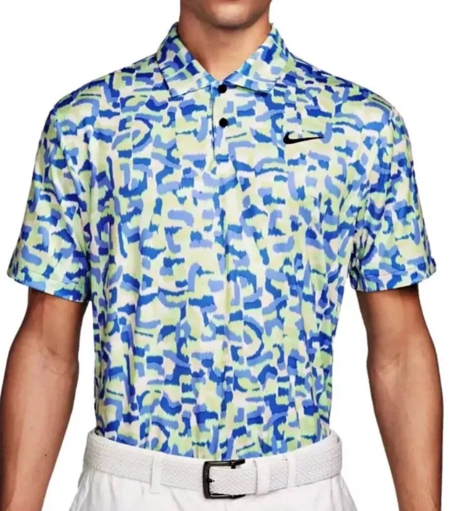 Nike NIKE GOLF TOUR DRI-FIT CONFETTI PRINT POLO SHIRT FD5939-435 Size US M / EU 48-50 / 2 - 1 Thumbnail