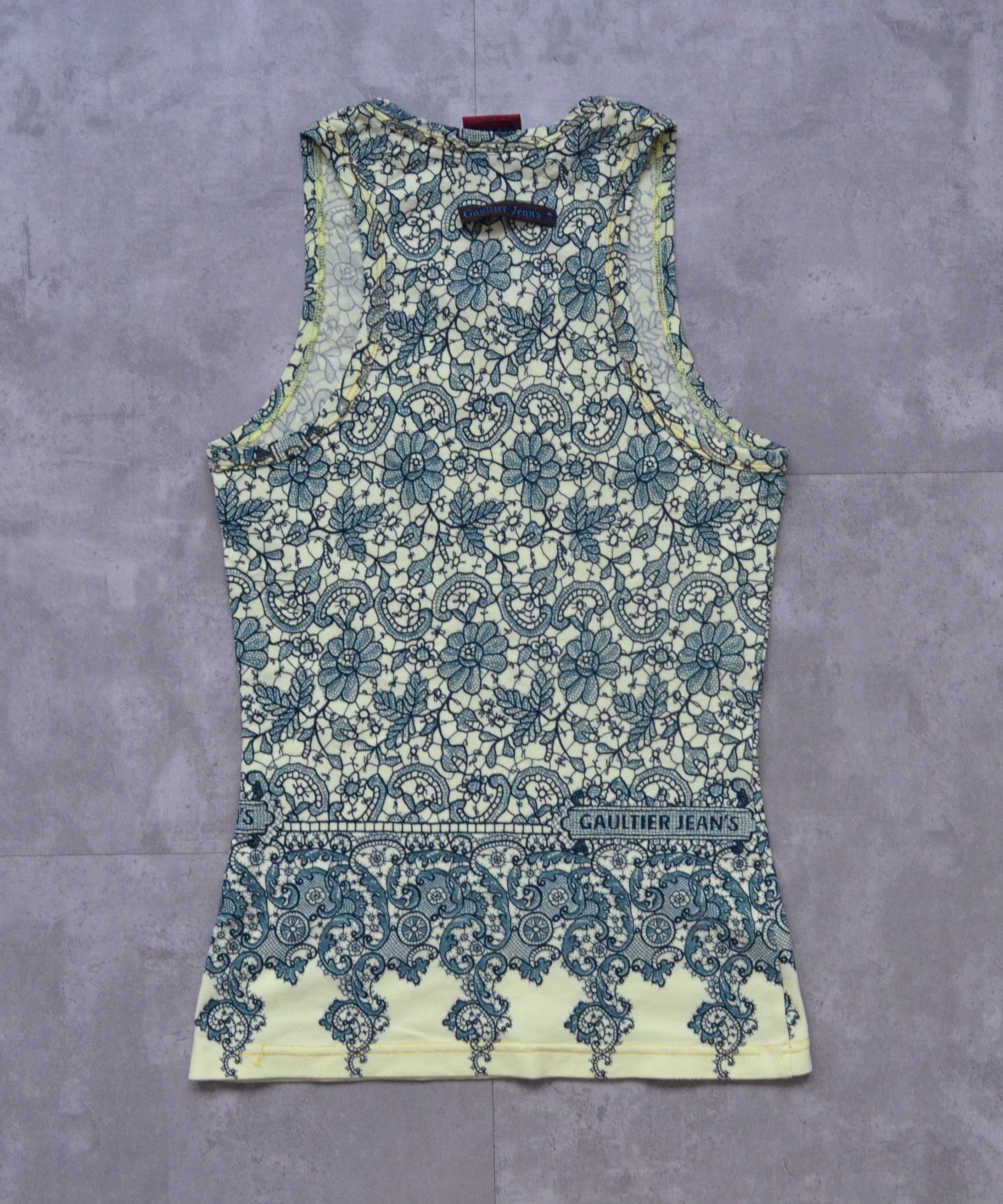 Jean Paul Gaultier Jean Paul Gaultier Sleeveless Tank Top Print Shirt 90s Size XS / US 0-2 / IT 36-38 - 11 Thumbnail