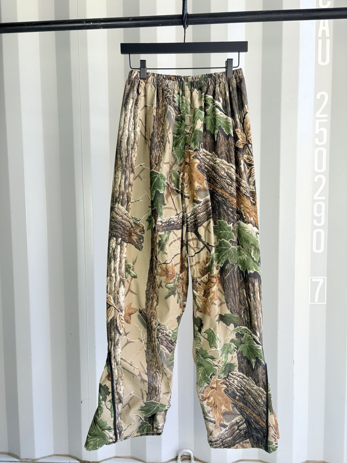 Vintage Camo Zip Flare Pants ERD Grunge Thrashed Size US 31 - 1 Thumbnail