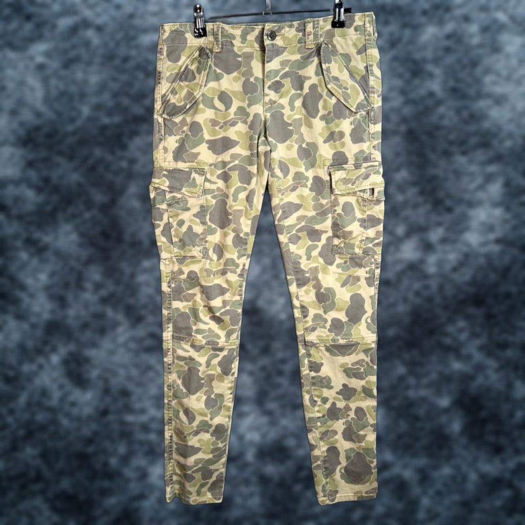 Vintage VINTAGE Denim & Supply Ralph Lauren Womens Size 27 Camo Cargo Pants Slim Fit Green Size 27" / US 4 / IT 40 - 1 Thumbnail