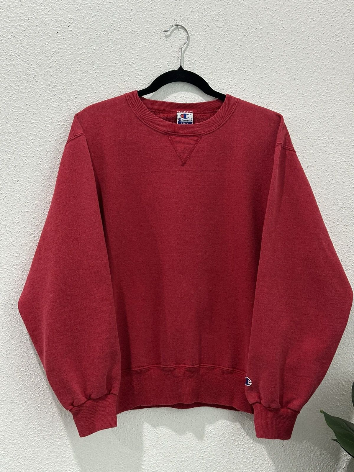 Champion Vintage 90s Champion Maroon Blank Crewneck Size Large Size US L / EU 52-54 / 3 - 3 Thumbnail