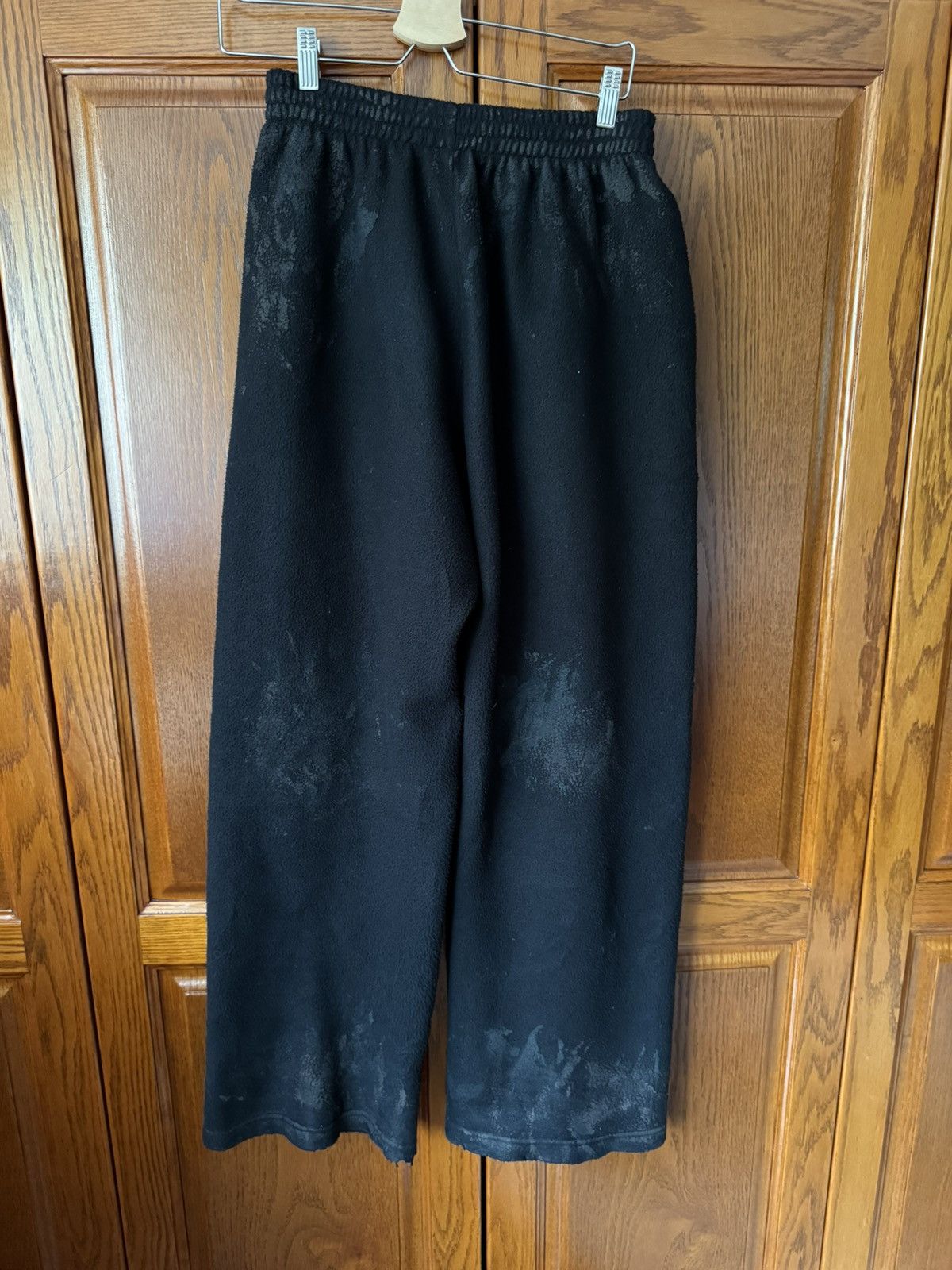 Balenciaga Black Dirty Fleece Polyester Pants Size US 30 / EU 46 - 2 Thumbnail