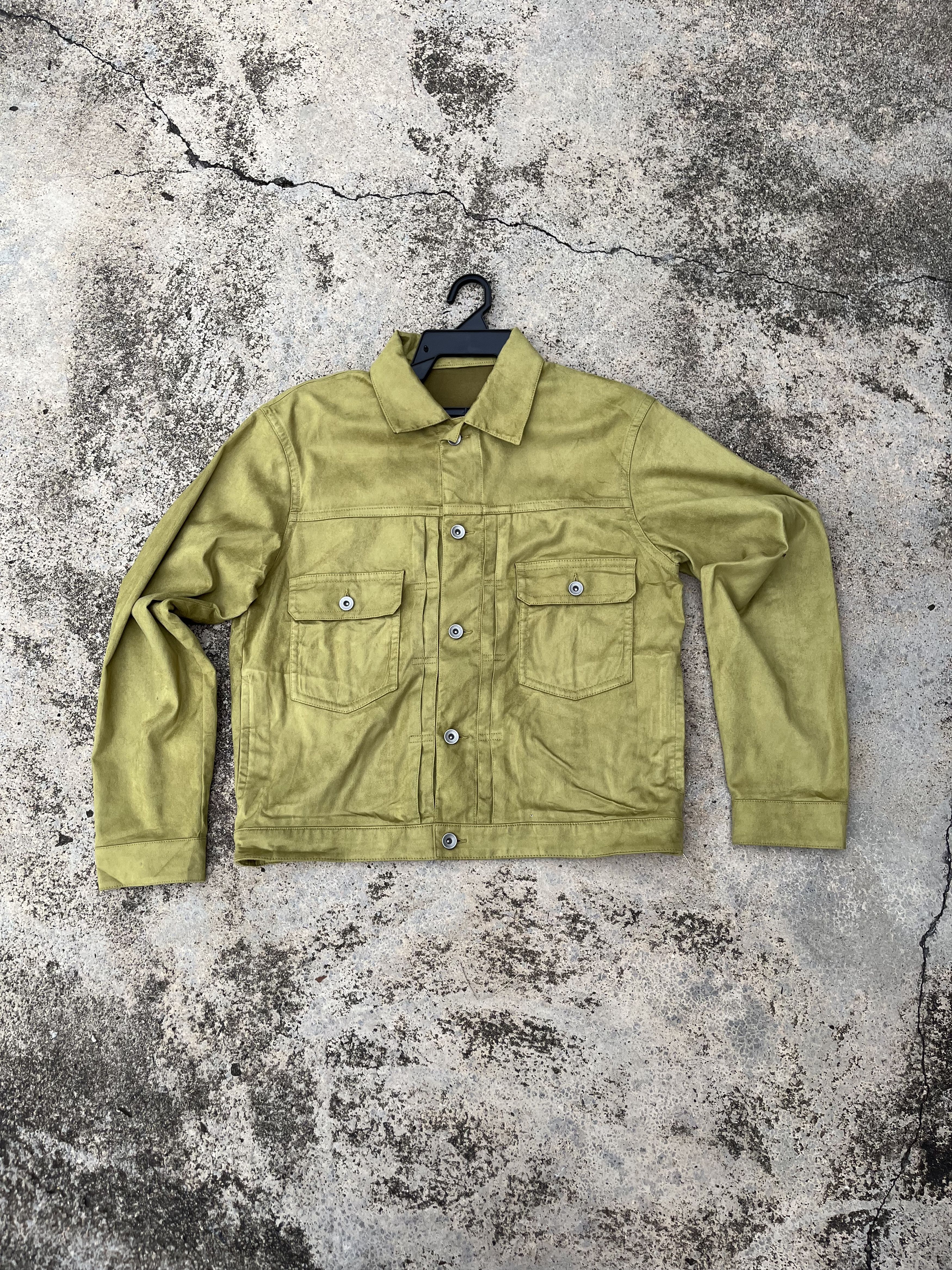 Pre-owned Comme Des Garçons Comme Ca For Japan Market Neon Green Trucker Jacket